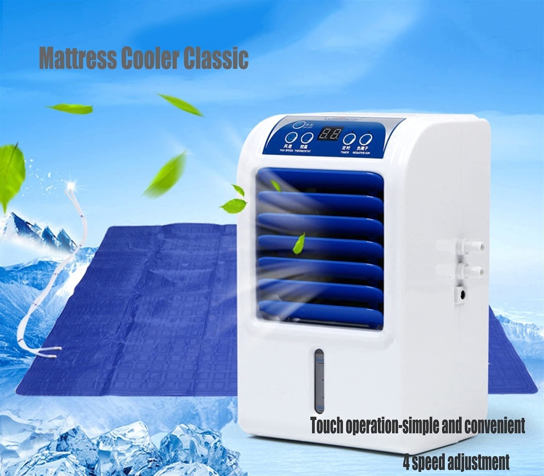 Cooling Mattress Pad with Water Circulation - Summer Cooling Bed Fan for Single Beds, Dorm Rooms & Hot Sleepers | Portable AC Alternative for Bedroom & Student Housing (Green) - Stay Cool All Night for Better Sleep