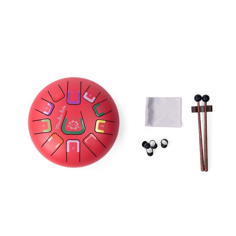 Handpan Steel Tongue Drum - Les Popipop 8 Notes Percussion Instrument for Meditation, Yoga & Music Therapy | Perfect Gift for Musicians & Beginners