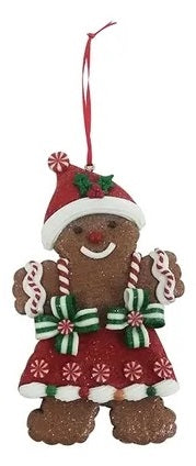 5 Pack Christmas Gingerbread Ornaments - Festive Holiday Decor for Tree, Home, and Gifts | Perfect for Christmas Tree Decorations, DIY Crafts, and Seasonal Party Decor