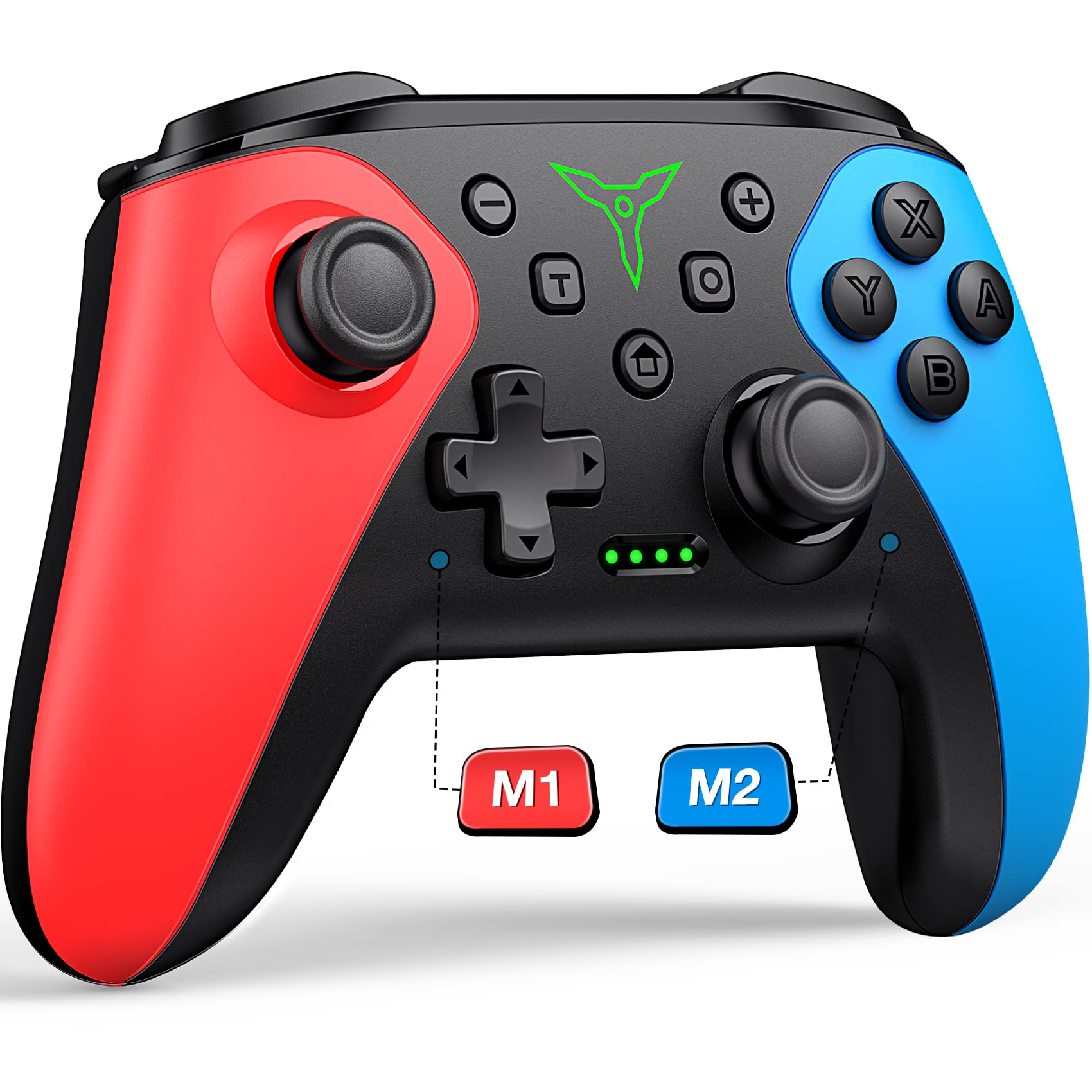 HELLCOOL Wireless Switch Pro Controller for Nintendo Switch/Lite/OLED - Macro/Turbo/Wake-Up Function, Dual Vibration Motors, 15-Hour Battery Life - Perfect for Gaming, Streaming & Multiplayer Sessions