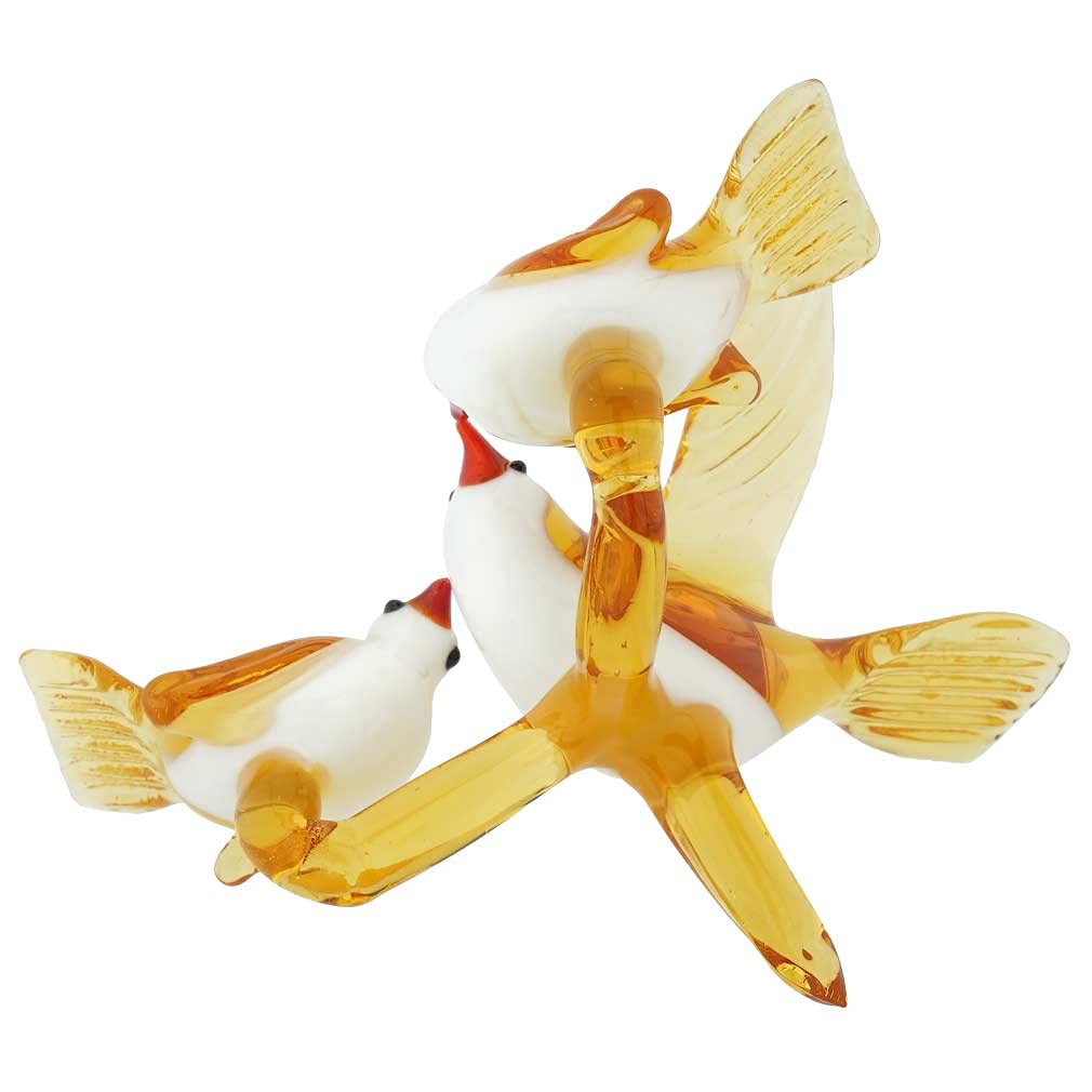 Authentic Murano Glass Dove with Chicks Figurine - Handmade in Venice Italy - Elegant Home Decor & Thoughtful Gift for Weddings, Anniversaries & Housewarming