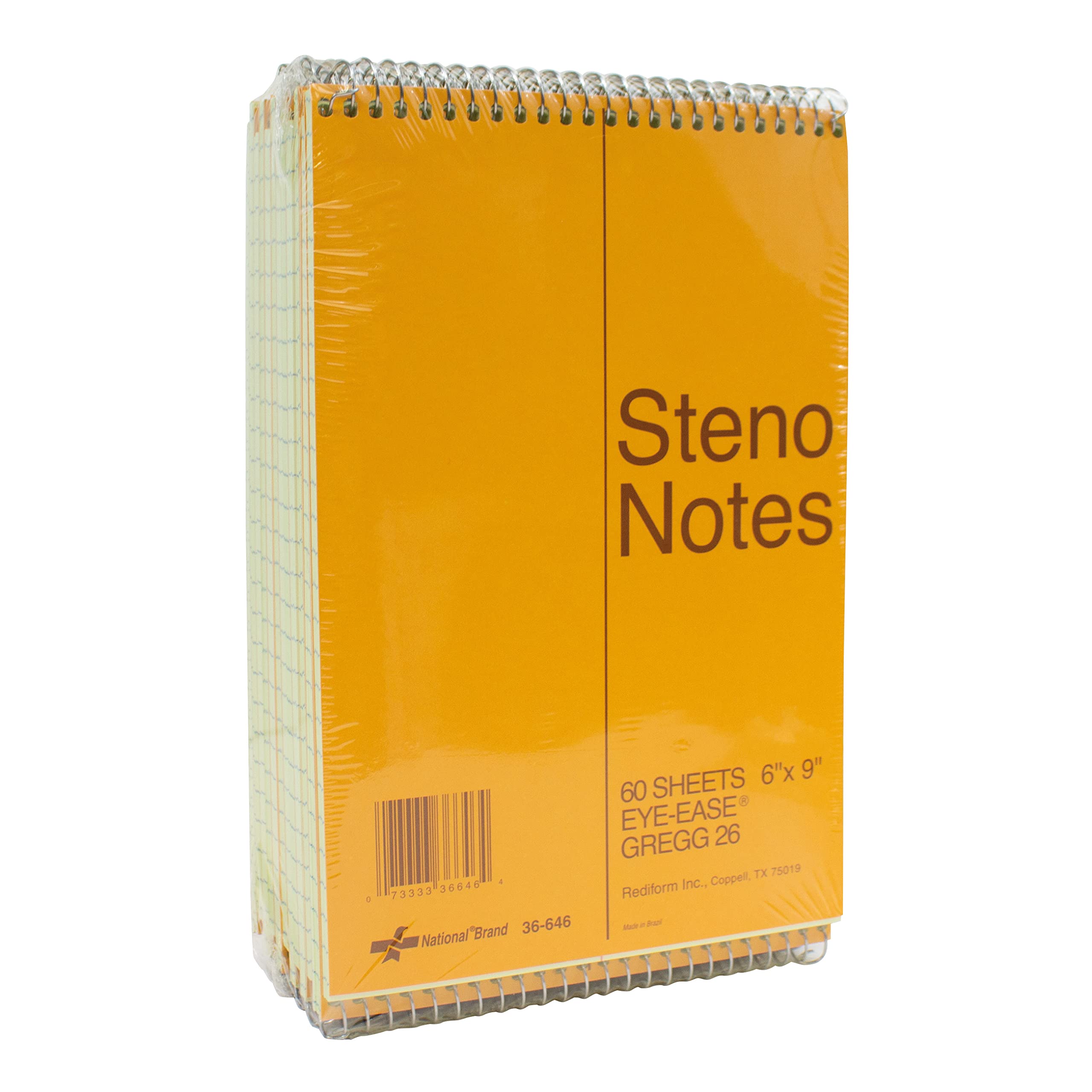 National Brand Brown Board Cover Steno Notebook - 6