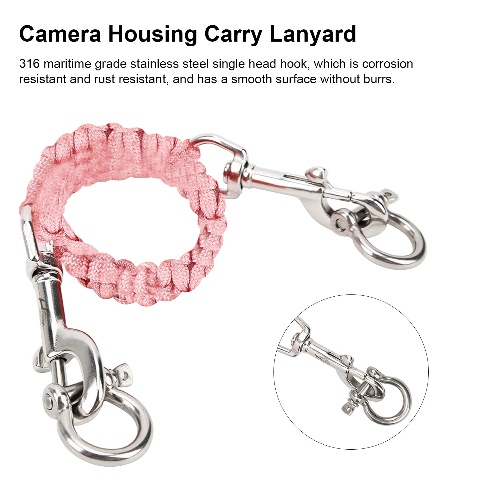 360° Rotating Diving Camera Lanyard - Adjustable Underwater Camera Strap for Scuba Diving, Snorkeling & Water Sports Accessories - Secure Your GoPro, DSLR or Action Camera