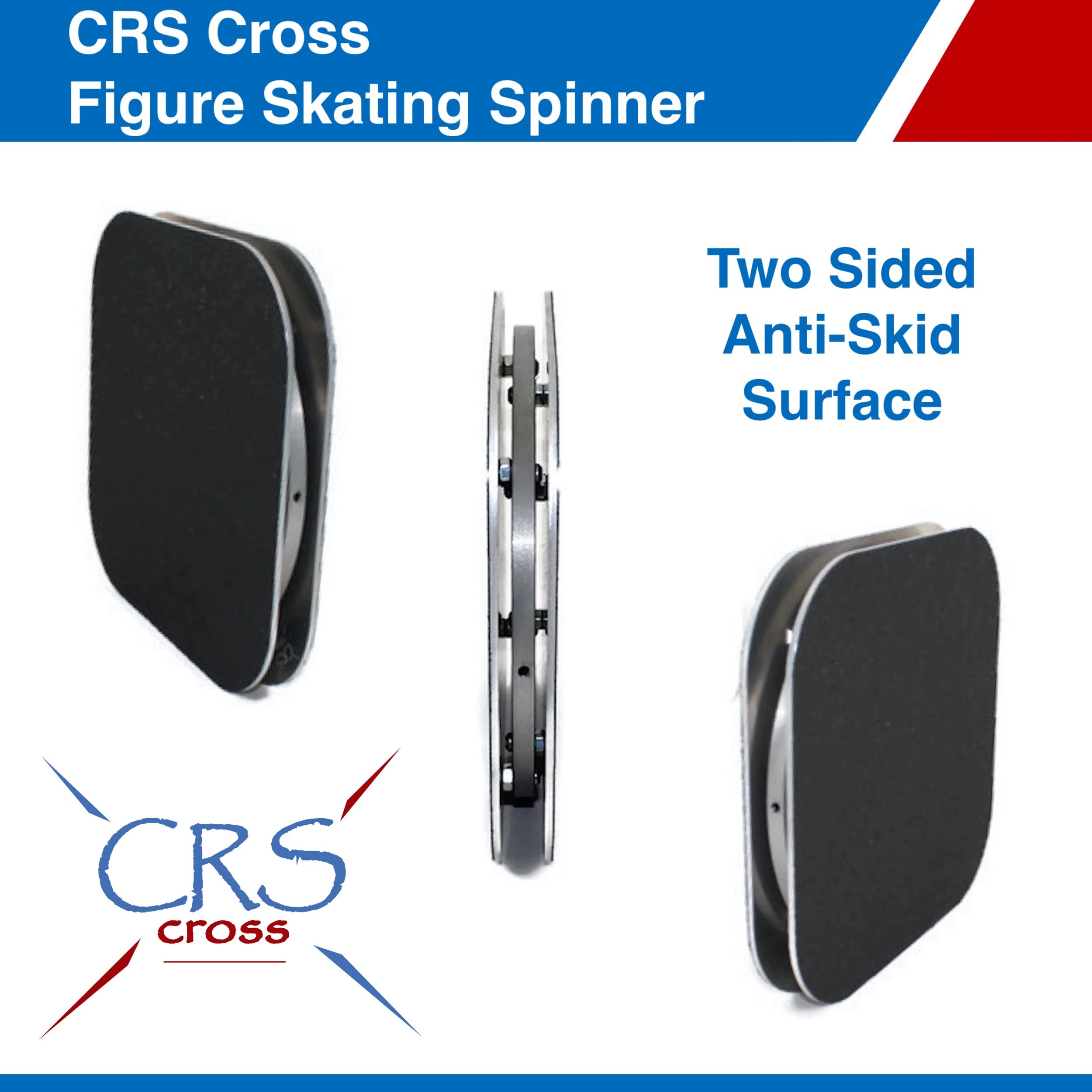 CRS Cross Figure Skating Spinner - 8 Inch Metal Off-Ice Training Tool for Ice Skaters, Gymnasts, Dancers & Ballet Performers | Portable Spin Trainer for Any Flat Surface | Perfect for Home Practice, Studio Training & Skill Development