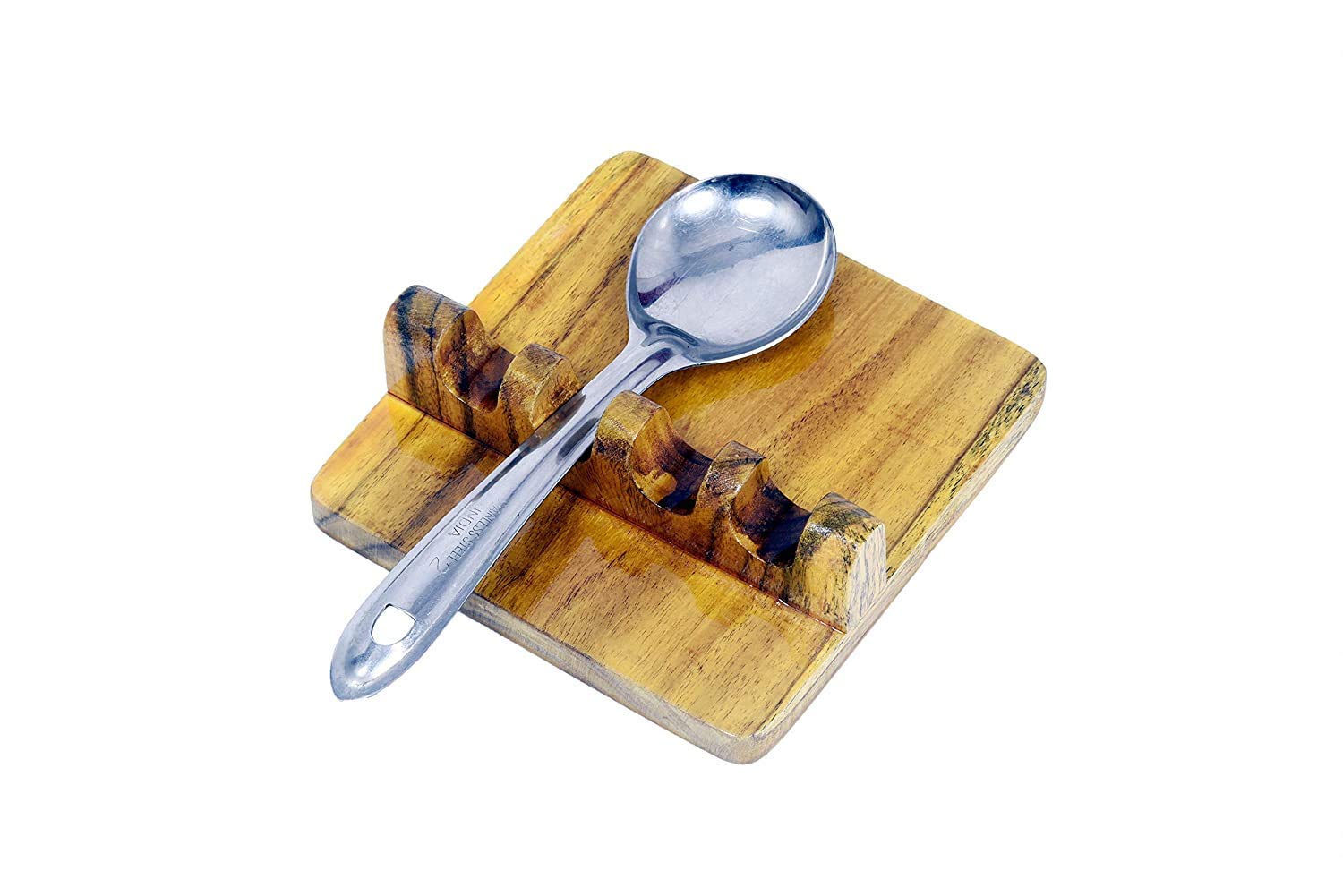 Abhiswa Bamboo Spoon Rest & Utensil Holder – Eco-Friendly Kitchen Organizer for Stove Top & Counter – Perfect for Cooking, Serving & Keeping Counters Clean