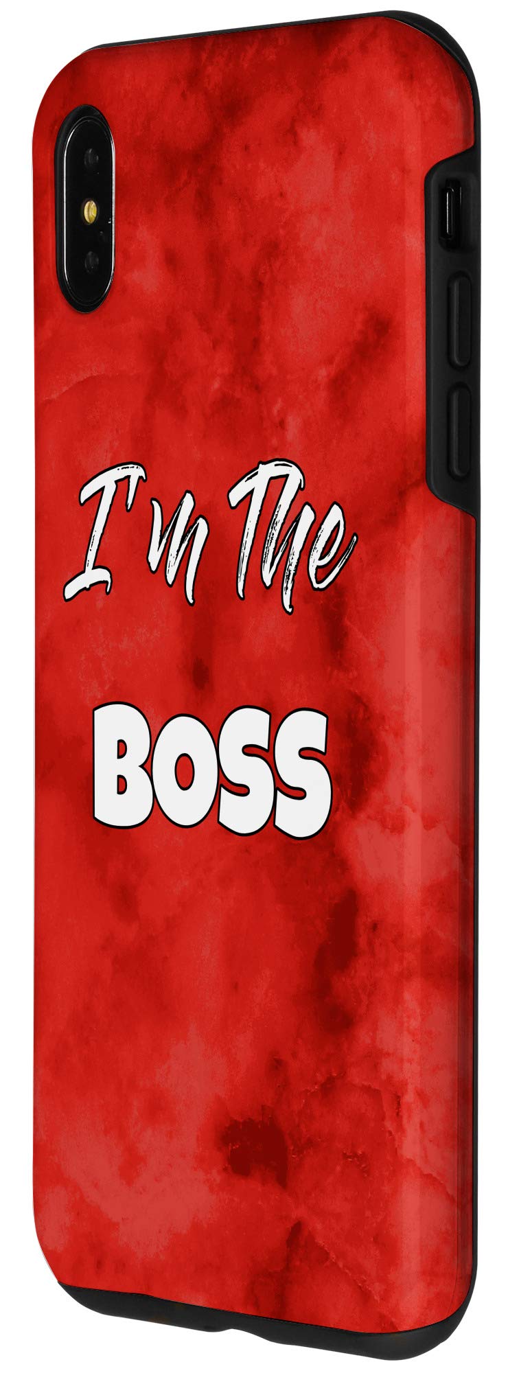 iPhone XS Max 'I'm the Boss' Red Protective Case - Durable & Stylish Cover for Everyday Use, Work, and Travel