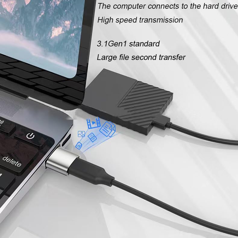4 Pack USB to USB C Adapter Set - 2x Type C Female to A Male Charger Converter & 2x USB C Male to Female OTG Adapter for Fast Charging & Data Sync - Compatible with iPhone 15, MacBook, Samsung Galaxy, iPad Pro - Perfect for Home, Office & Travel Use