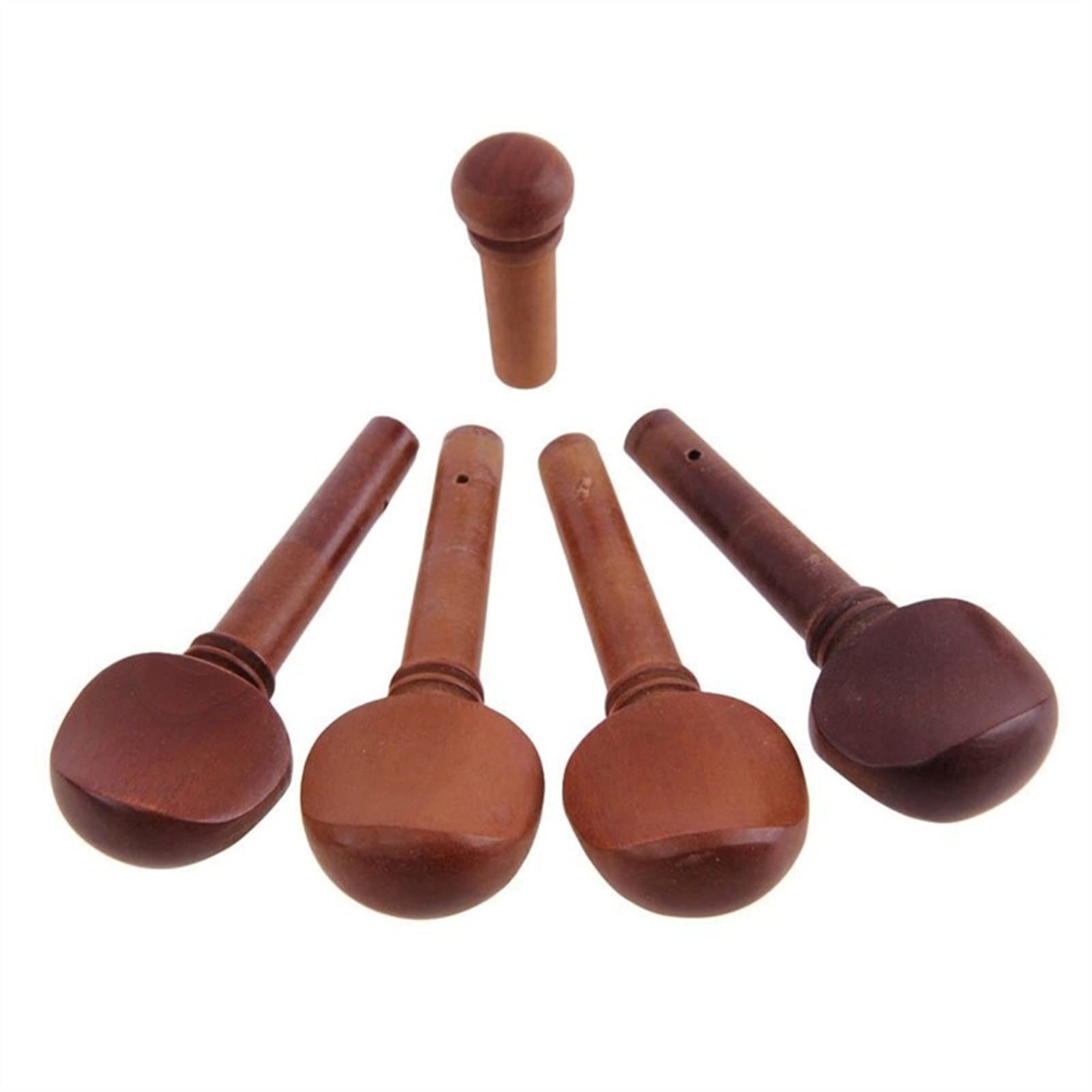 4/4 Violin Accessories Kit - Chin Rest, Tailpiece, Fine Tuner, Tuning Peg, Tailgut, Endpin & Strings | Professional Violin Parts & Maintenance Tools for Musicians & Students