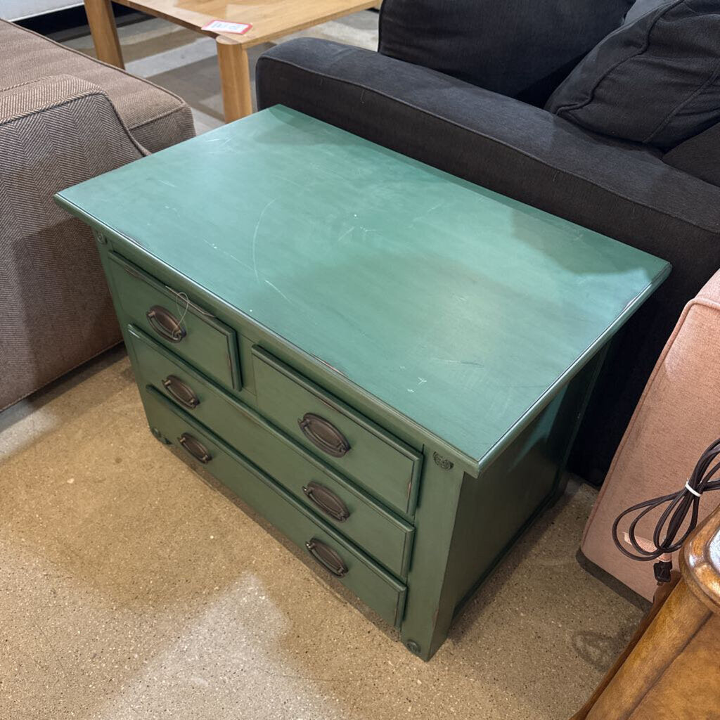 Easterbrook 4-Drawer Nightstand - Pine Green Finish, 32