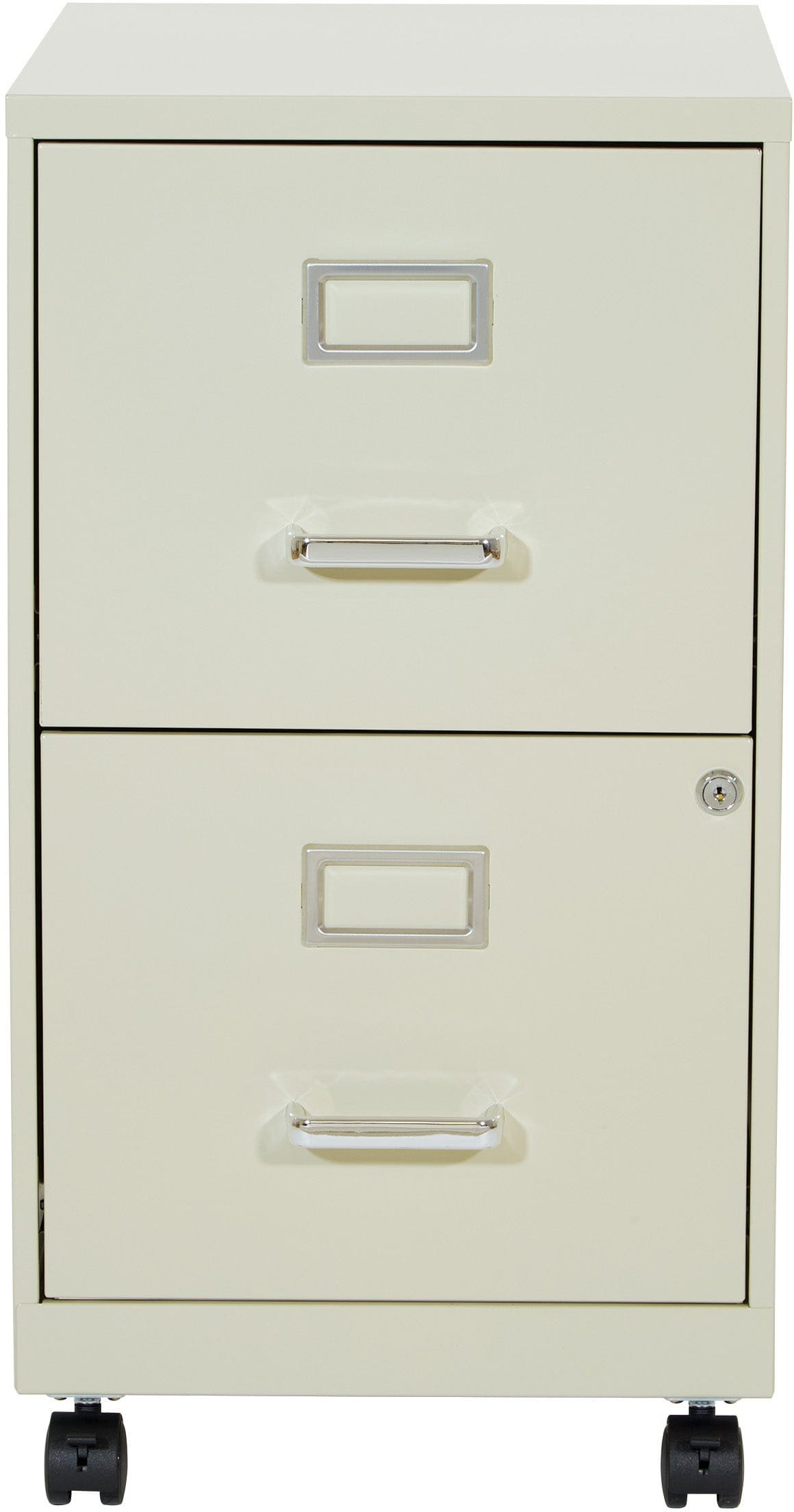 Office Star 2-Drawer Mobile Metal File Cabinet - Lockable Rolling Storage for Home & Office Organization [CF2DRM] - Perfect for Documents, Files, and Office Supplies Storage