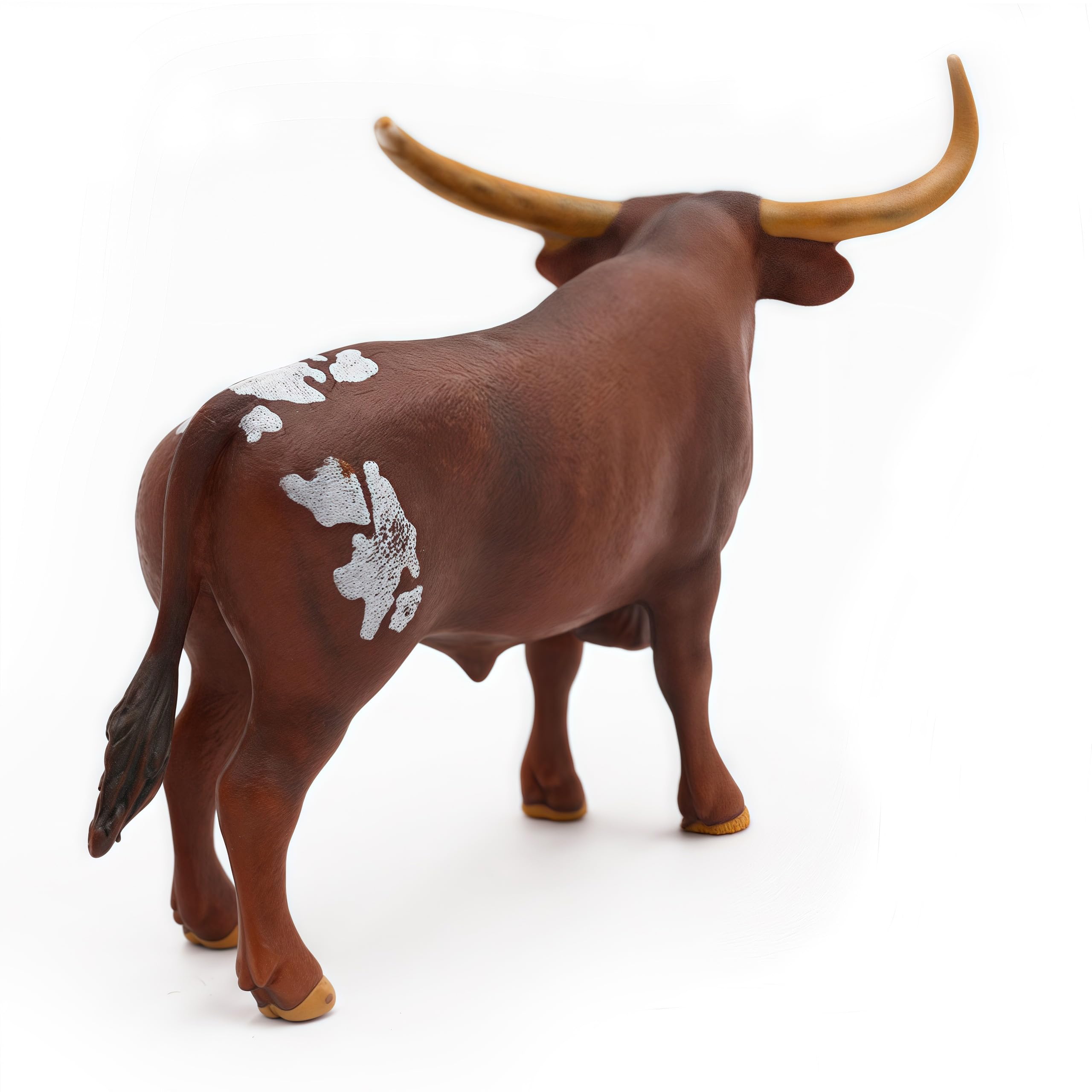 Gemini & Genius Realistic Farm Animal Toys - 6 Inch Hand-Painted Longhorn Cow Action Figure, Durable Farm Toys for Kids, Perfect Gift for Boys & Girls | Great for Playtime, Educational Learning & Farm-Themed Collections
