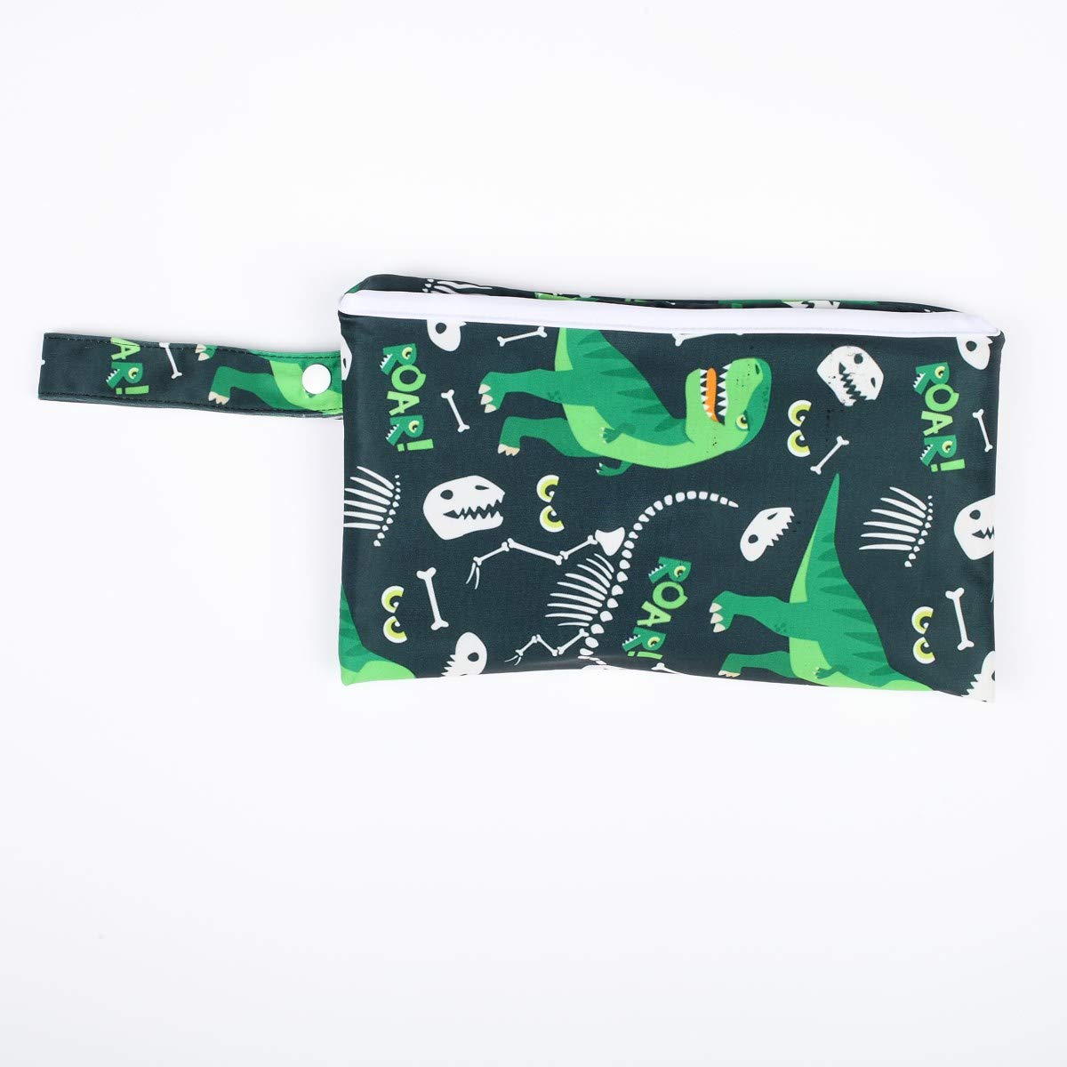 Portable Waterproof Baby Diaper Changing Mat Pad - Compact Travel-Friendly for On-the-Go Parents (Green Dinosaur Design) | Perfect for Nursery, Travel, Daycare & Outdoor Use