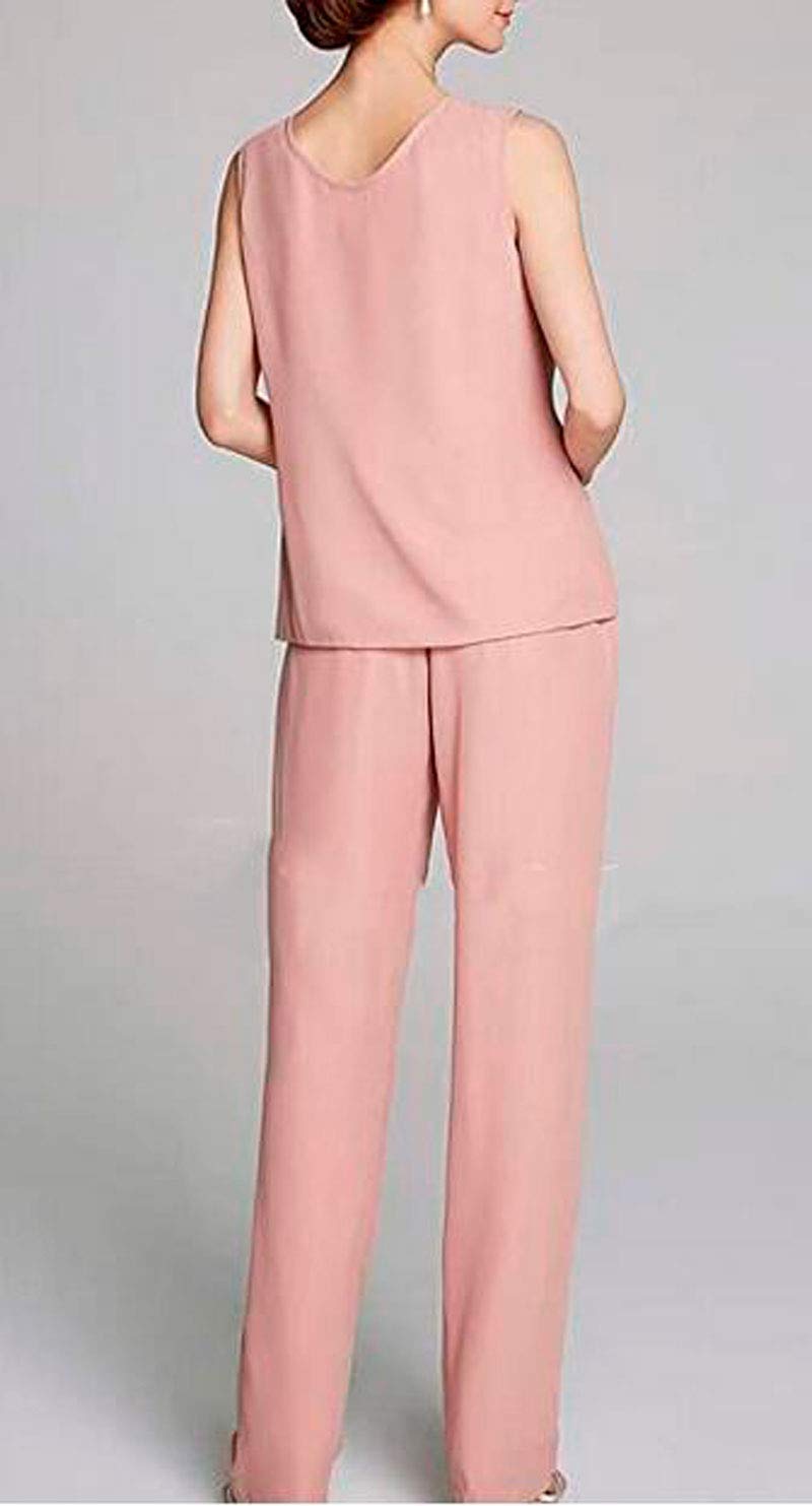 3-Piece Chiffon Mother of the Bride Pantsuit with Elegant Embroidery - Floor-Length Formal Wedding Outfit for Women | Perfect for Weddings, Receptions & Special Occasions
