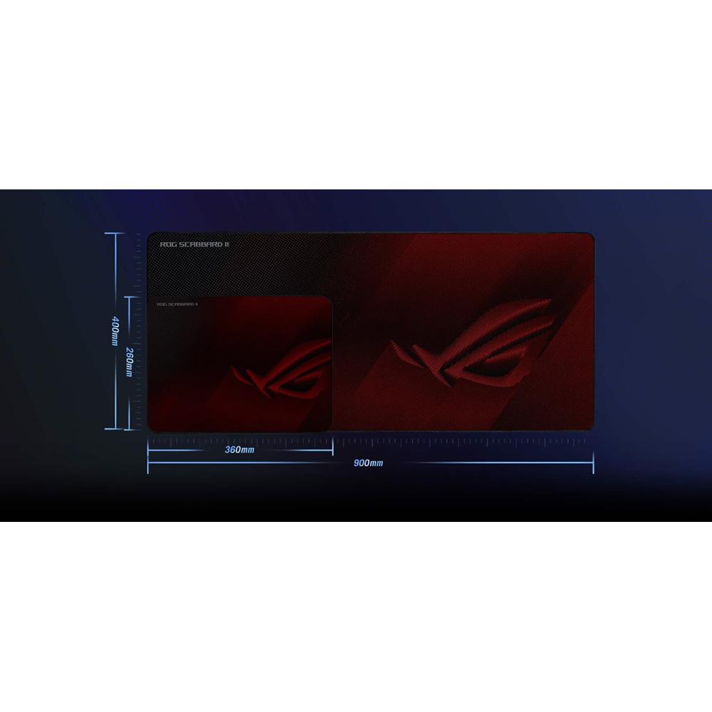 ASUS ROG Scabbard II Medium Gaming Mouse Pad - High-Performance Non-Slip Surface for PC & Console Gaming (Perfect for FPS, MOBA, and Esports)