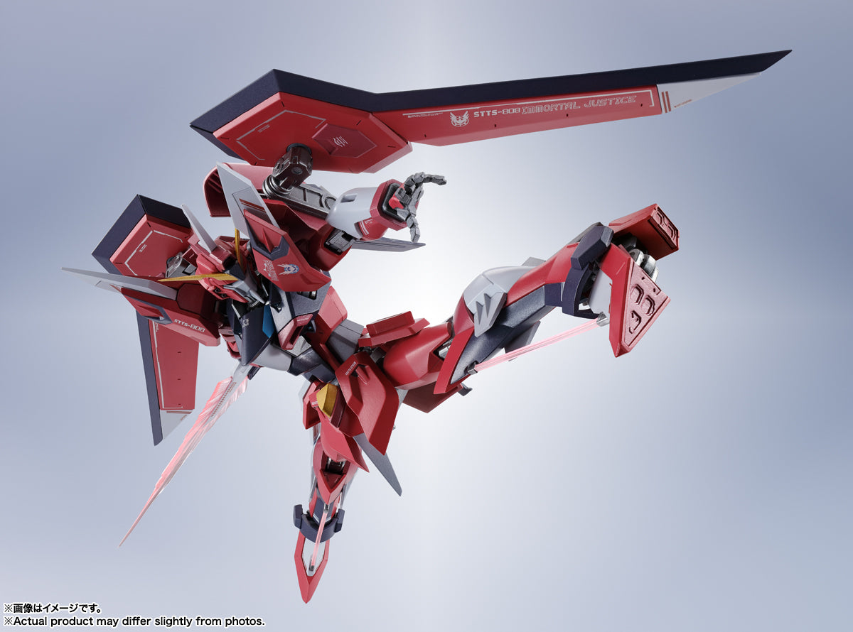 Bandai Metal Robot Spirits Gundam Seed Freedom STTS 808 Immortal Justice Gundam Action Figure - High-Quality Collectible Model Kit for Anime Fans & Display | Perfect for Gundam Collections, Anime Decor, and Action Figure Enthusiasts