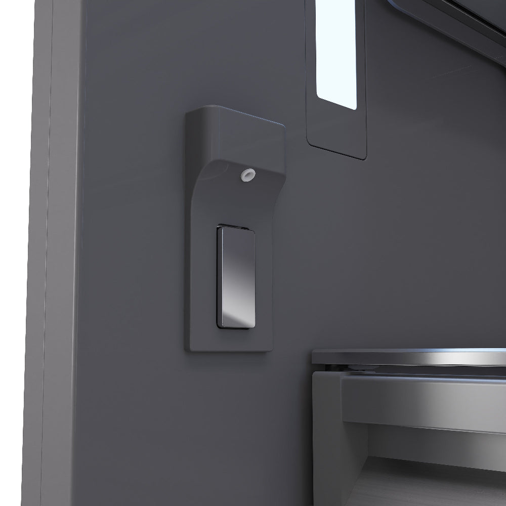 ZLINE Autograph Edition 36 Inch Panel Ready French Door Refrigerator - 19.6 cu ft Built-In Bottom Freezer with Ice Maker & Water Dispenser - Graphite Gray Interior & Champagne Bronze Accents (GRBIVZ 36 CB) - Perfect for Modern Kitchens & Luxury Home Appliances