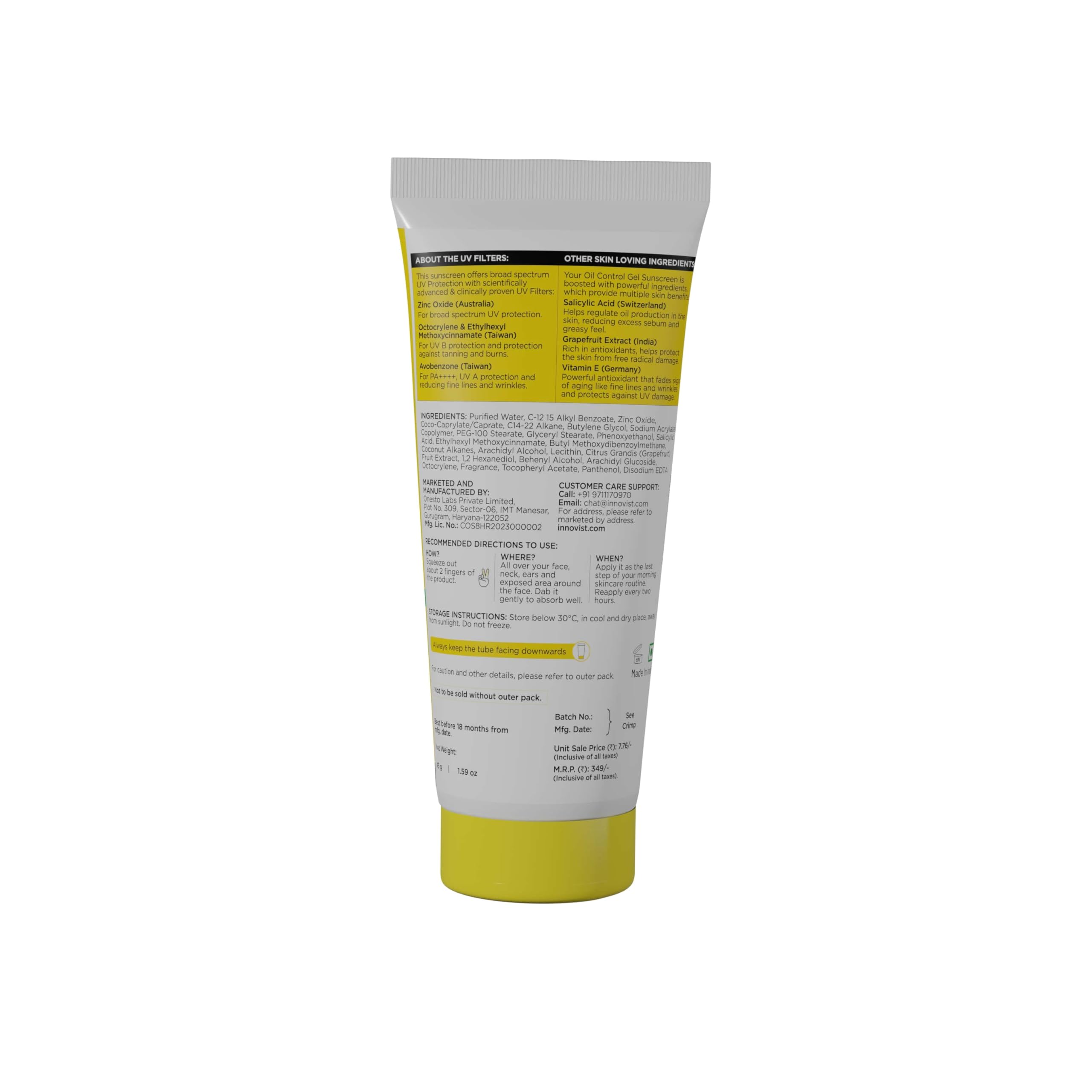 Sunscoop Oil-Control Gel Sunscreen SPF 50+ PA++++ | Mineral & Petroleum Free | Mattifying Face Sunscreen for Oily Skin | Lightweight Non-Greasy Formula | Pore Unclogging & Anti-Aging | 45g | Perfect for Outdoor Activities, Beach Days & Daily Sun Protection