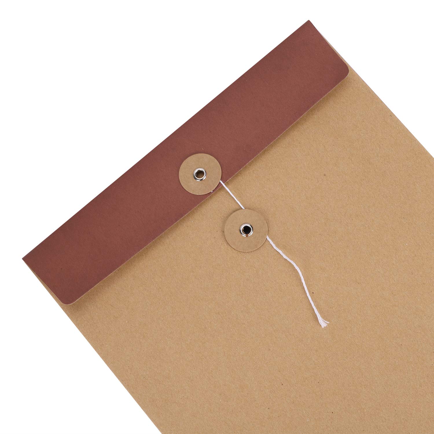 10 Pack A4 Kraft Paper Envelope File Folders - Expandable Document Organizer with String Button Closure for Bills, Receipts & Office Paperwork - Perfect for Home Office, School Projects & Business Document Storage