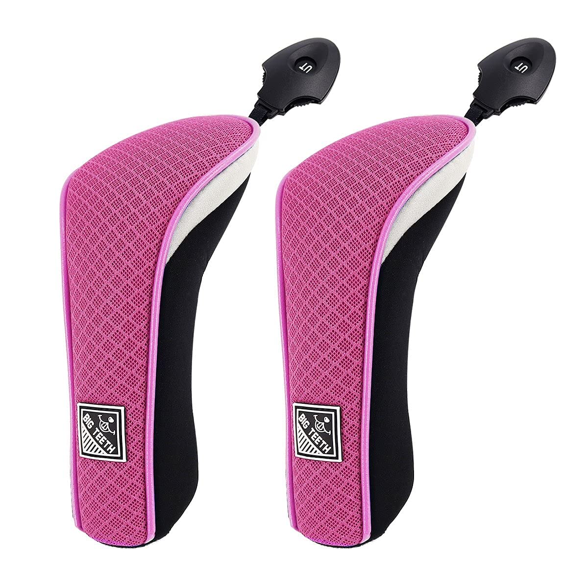Premium Golf Hybrid Head Covers Set - 2 Piece Utility UT Club Protectors with Mesh Design & Interchangeable Number Tags | Perfect for Driving Range, Course Play & Club Protection