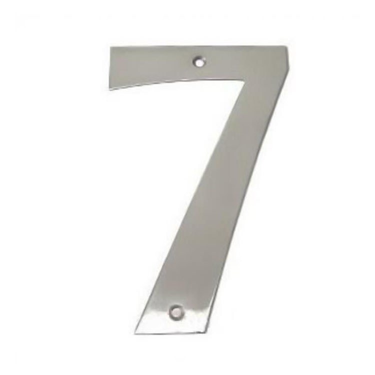 Stainless Steel House Address Number 7 - 6 Inch Modern Door Numbers for Home, Mailbox & Apartment (Weatherproof & Durable)