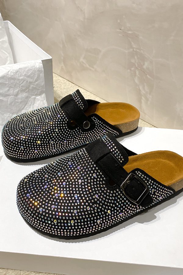 Stylish Rhinestone Buckle Sandals for Women - Summer Fashion Gladiator Sandals with Sparkling Crystals | Perfect for Beach, Party & Casual Outfits