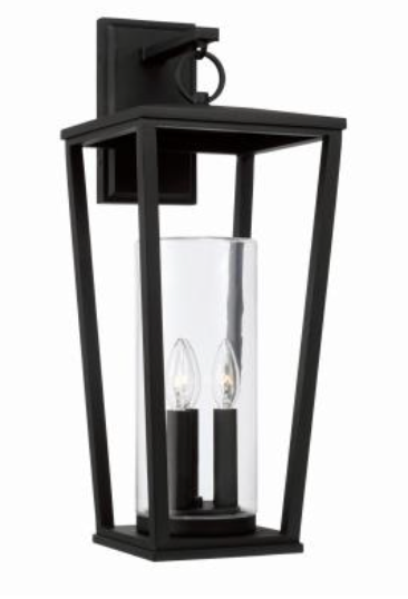 Elliott Outdoor Wall Lantern - Black Matte Finish, Weatherproof LED Exterior Light for Porch, Patio & Garden - Perfect for Home, Villa & Backyard Lighting