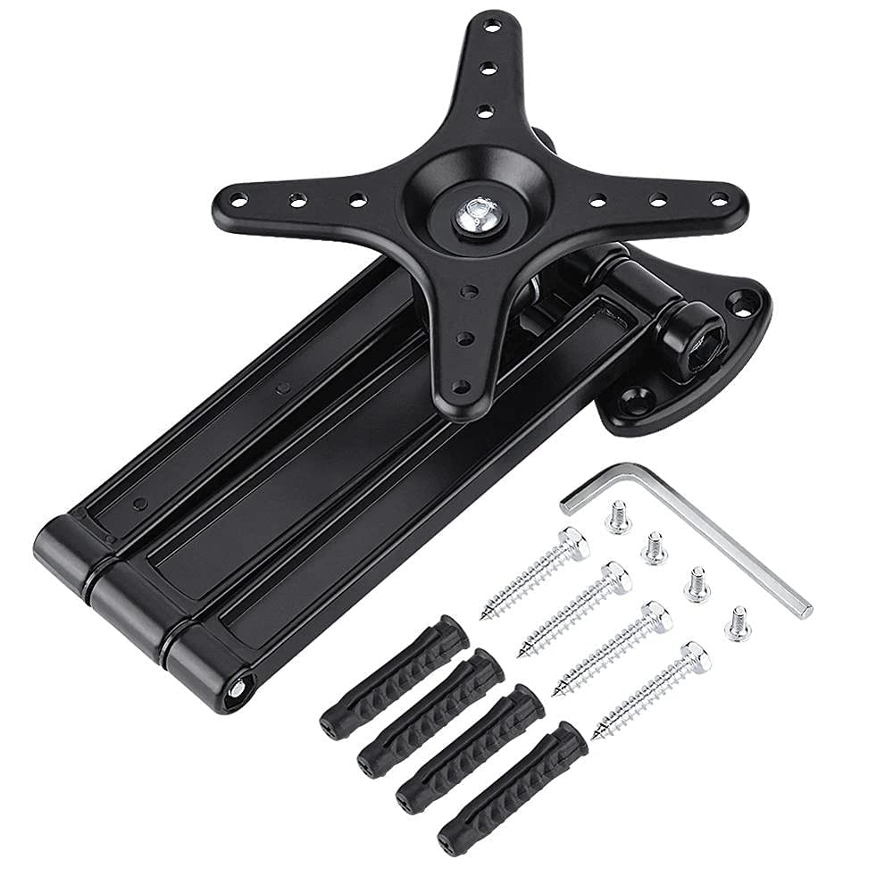 Universal TV Wall Mount Bracket - Full Motion Swivel and Tilt Stand for 10-27 Inch Flat Screen LED LCD TVs - Perfect for Living Room, Bedroom, or Office Setup