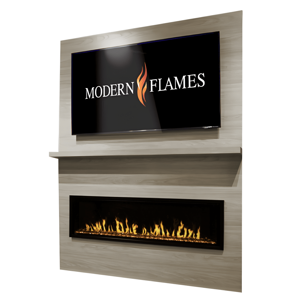 Modern Flames Allwood Fireplace Wall System for Orion Slim Electric Fireplace - Premium Wall-Mounted Fireplace for Living Room, Bedroom & Office - Realistic Flame Effect & Remote Control