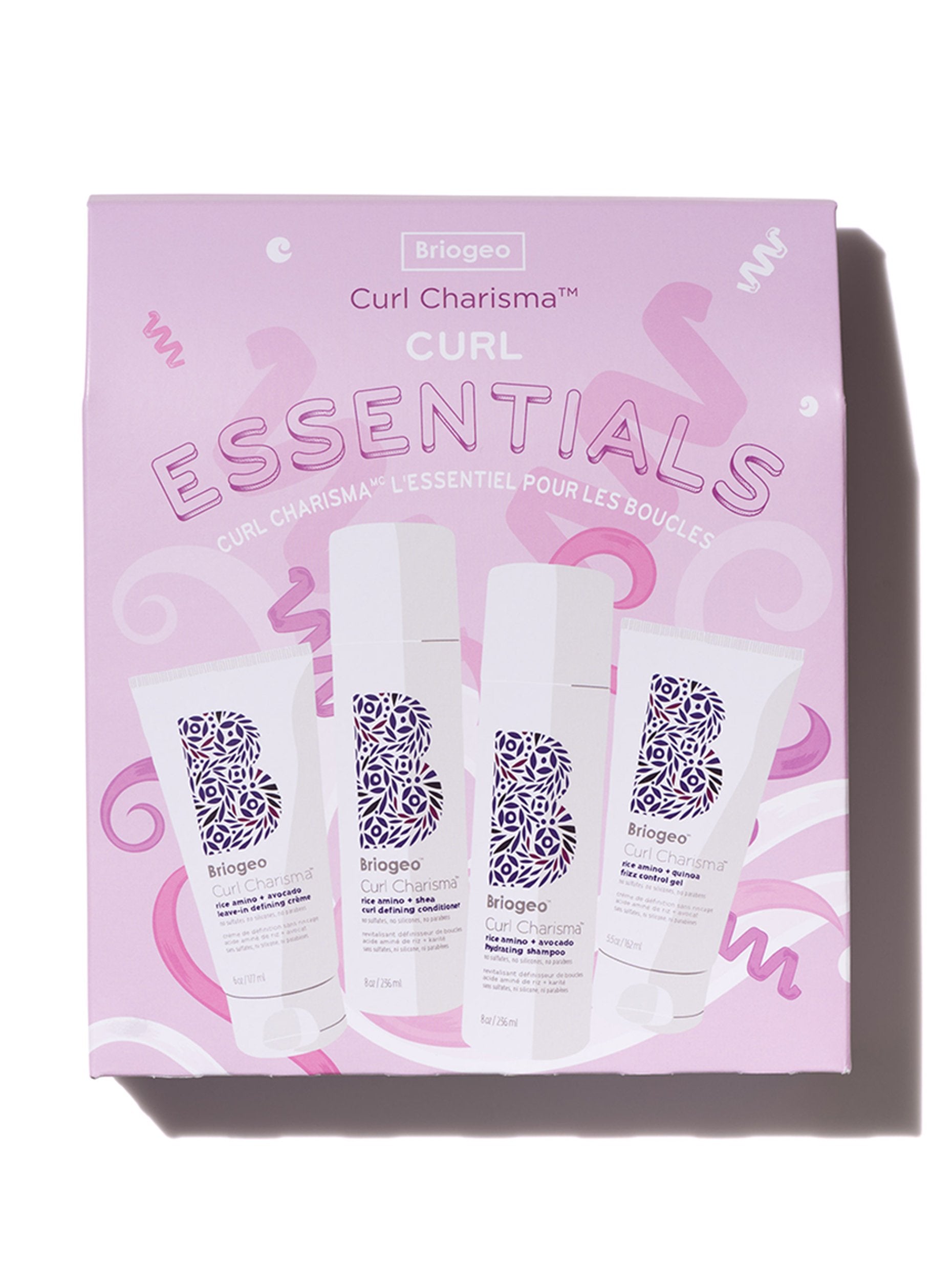 Curl Charisma™ Curl Essentials Kit - Complete Hair Care Set for Curly Hair with Defining Cream, Leave-In Conditioner & Styling Gel - Perfect for Daily Styling & Special Occasions