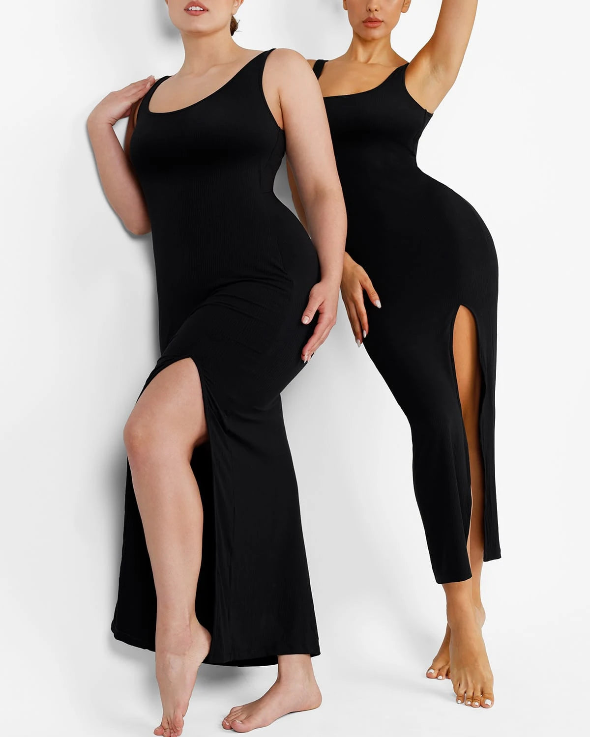 Stylish Cozy Ribbed Low Back Shaping Dress for Women - Perfect for Date Night, Parties & Special Occasions