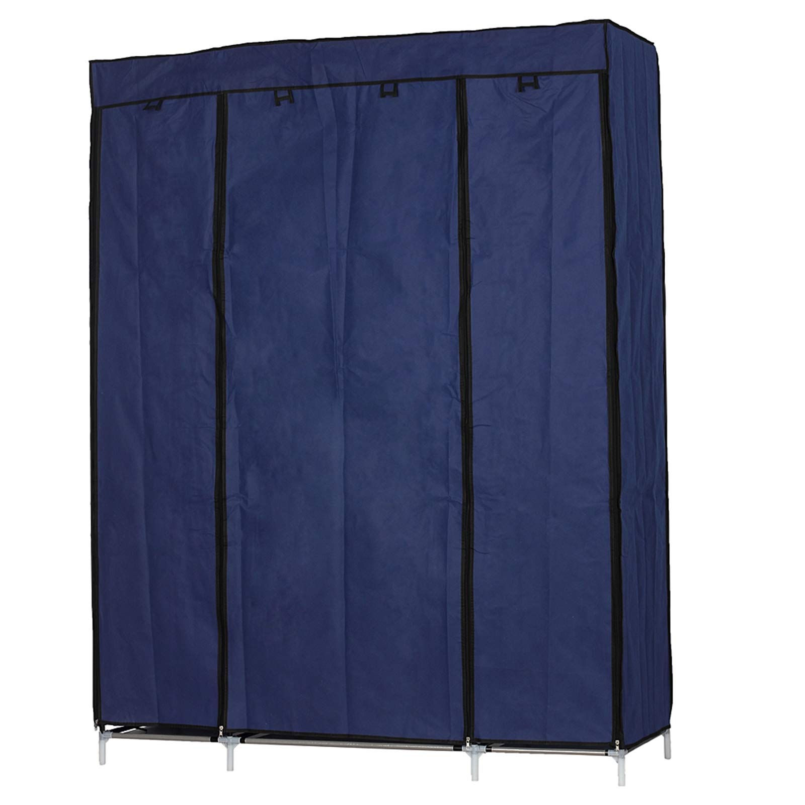 BNSPLY 67 Inch Portable Closet - Non-Woven Fabric Wardrobe Storage Organizer with Hanging Rod, 52 x 18 x 67 Inches, Grey - Perfect for Bedroom, Closet, Dorm, Apartment & Small Space Organization