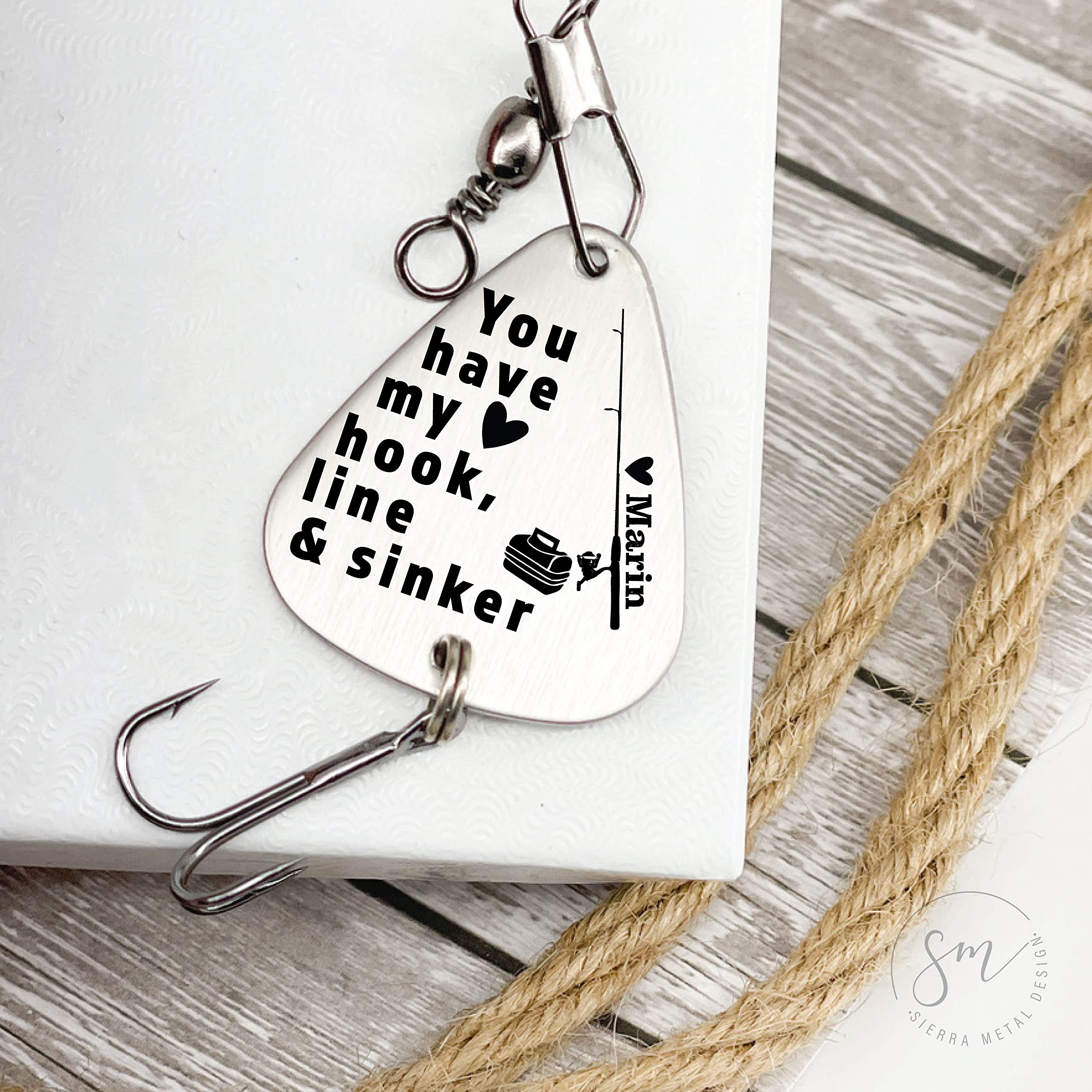 Kingman Custom Fishing Lure - Personalized Valentine's Day Gift for Men | Unique Fishing Bait for Him | Hook, Line & Sinker Present | Perfect for Bass Fishing, Trout Angling & Outdoor Adventures