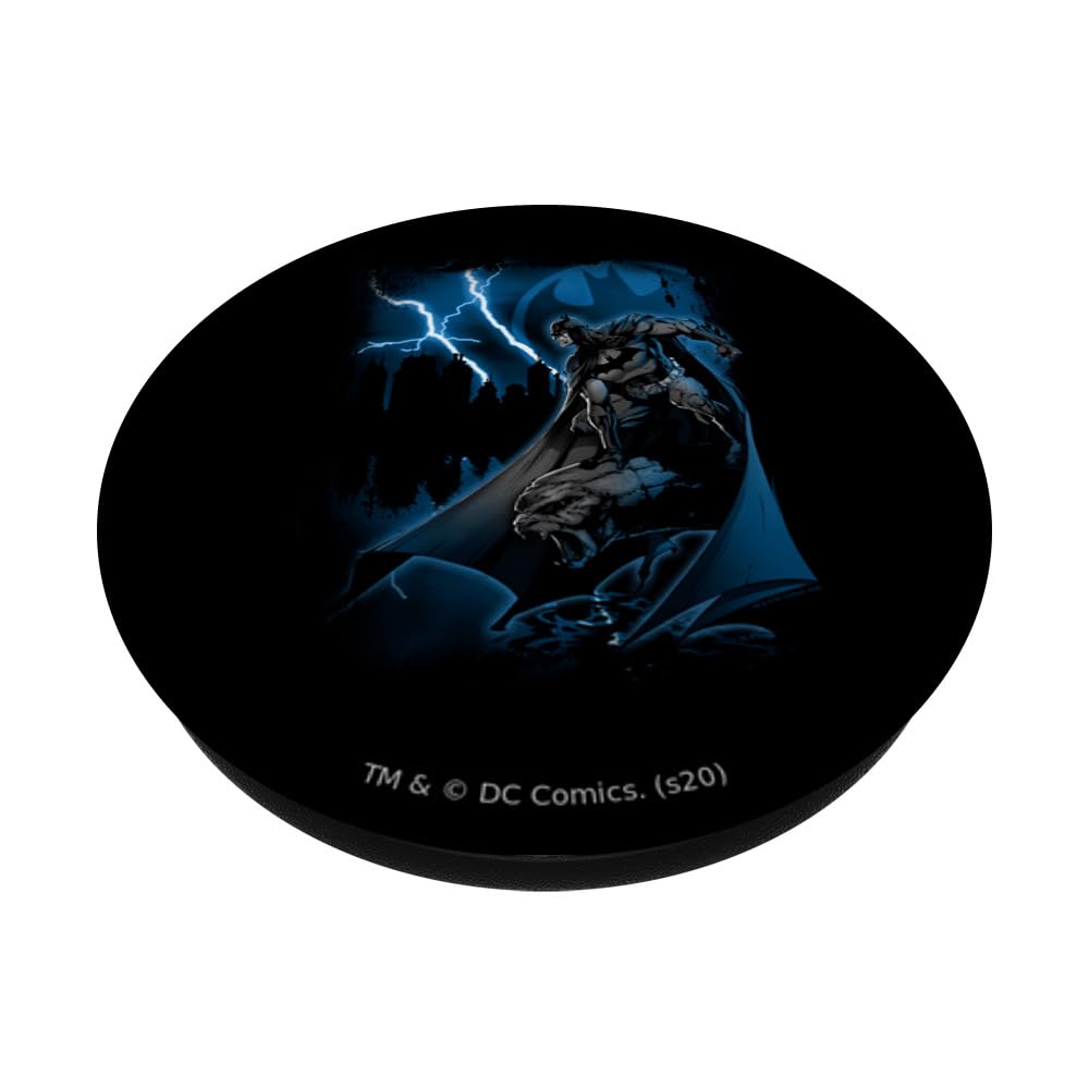 Batman Lightning Strikes PopGrip - Swappable Phone Grip & Stand for Smartphones - Perfect for DC Comics Fans, Phone Protection & Hands-Free Viewing