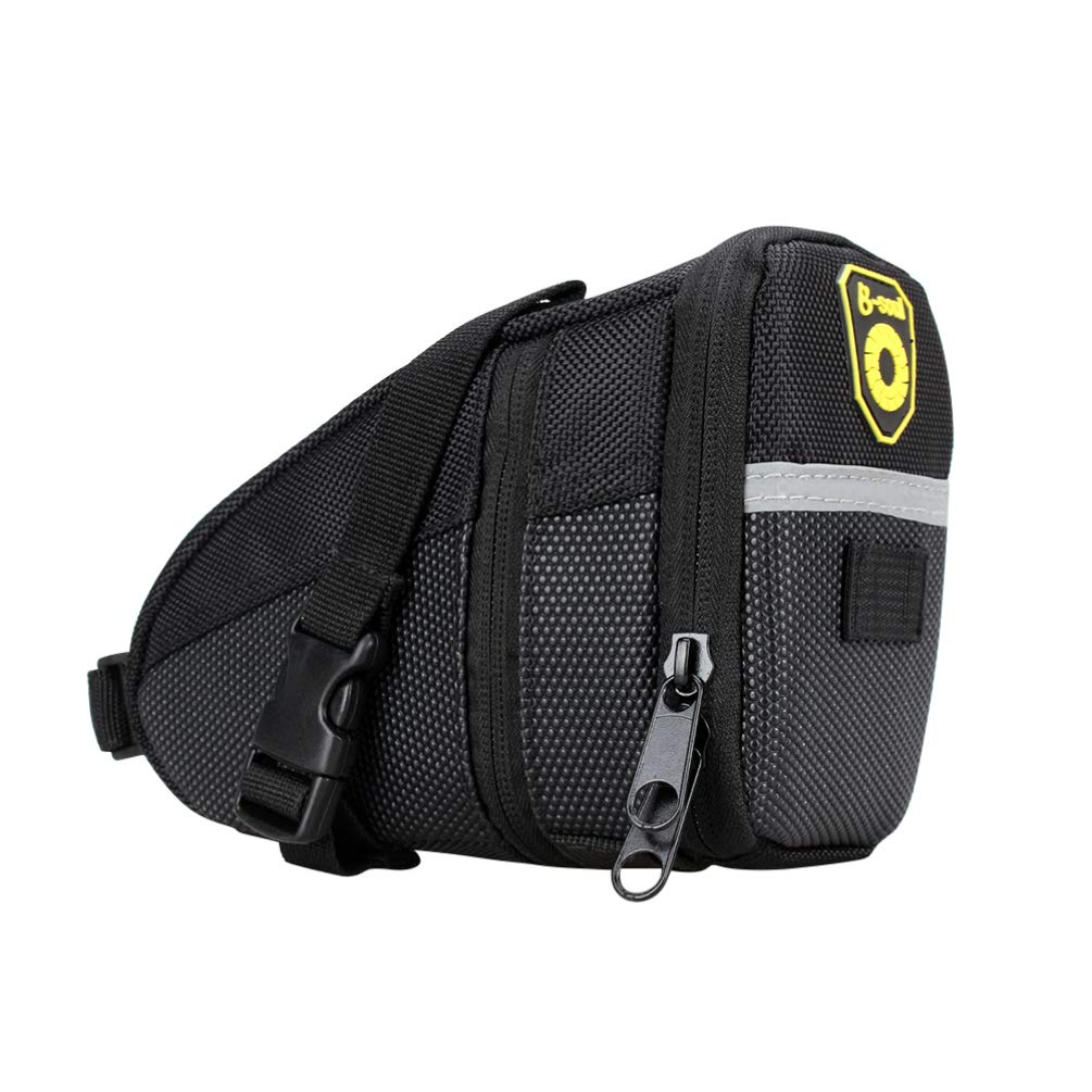 **Garneck Waterproof Bike Saddle Bag - Mountain & Road Bicycle Seat Storage Pouch with Rear Light - Foldable, Durable for Cycling Commute, Touring & Outdoor Adventures**