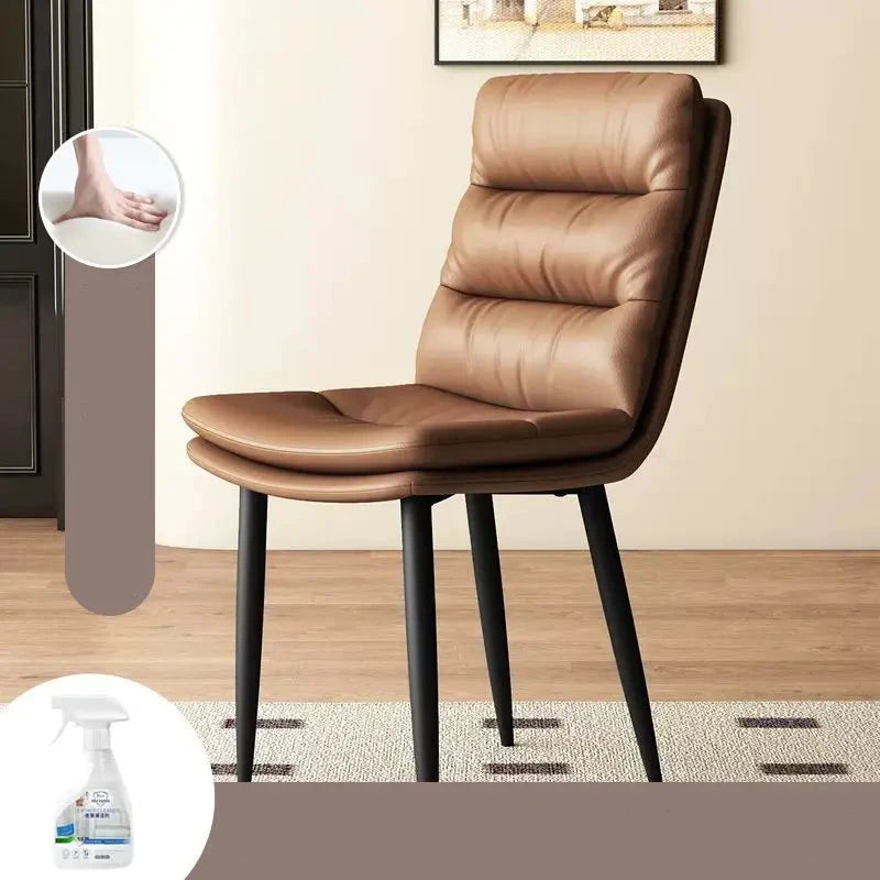 Luxury Comfort Style Designer Dining Chair - Modern Upholstered Accent Chair for Kitchen, Dining Room, and Home Decor