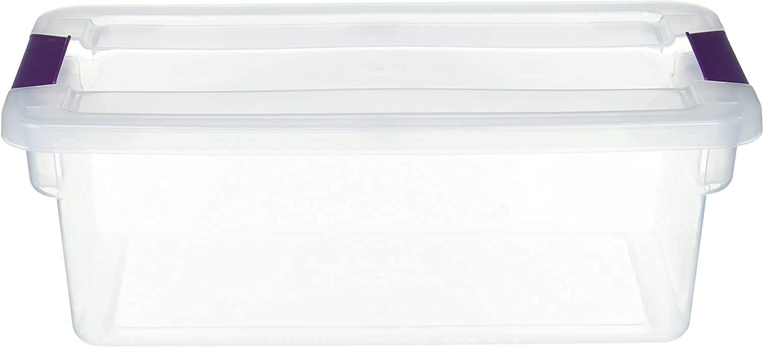 Clearview Latch Box Storage Tote Container - Durable Plastic Storage Bin with Secure Latches for Home, Office & Garage Organization - Perfect for Toys, Clothes, Holiday Decorations & More