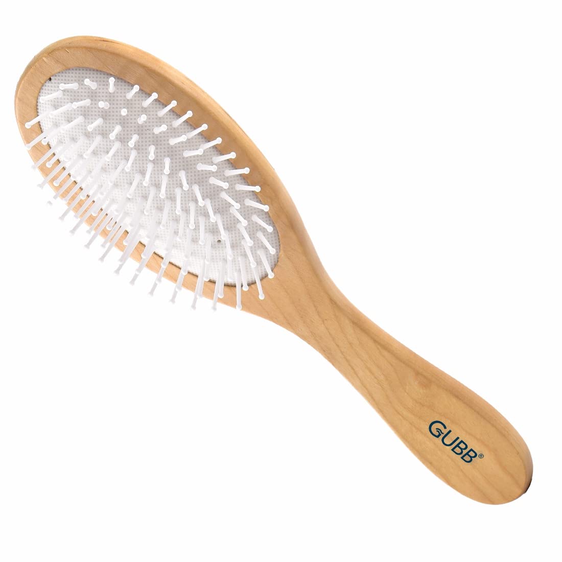 GUBB Oval Hair Brush for Detangling & Styling - Straightens Curly Hair, Reduces Breakage & Promotes Growth - Fast & Easy Wet/Dry Use - Unisex Wooden Hairbrush for All Hair Types - Perfect for Home, Travel & Salon Styling