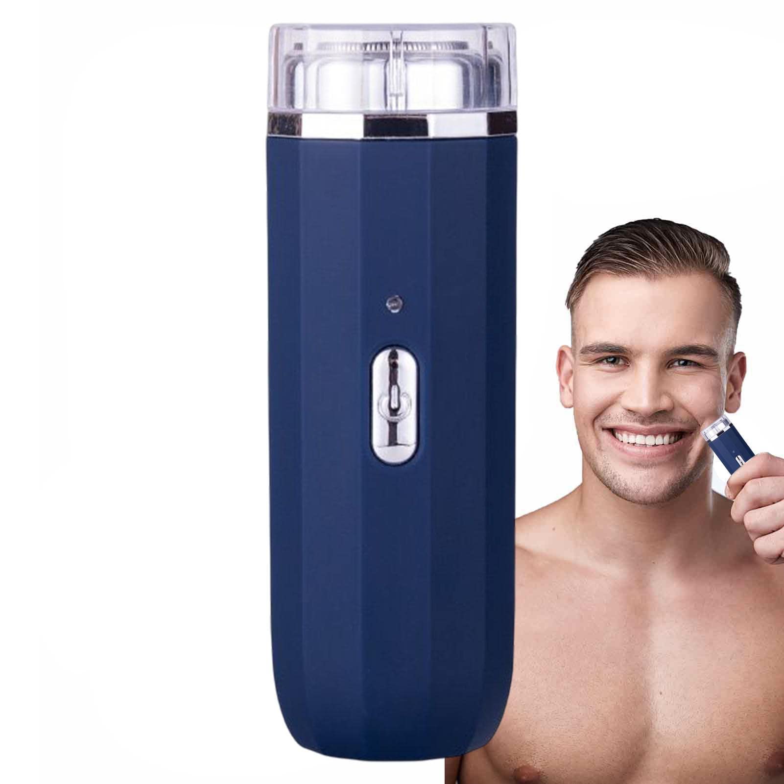 Portable Electric Shaver for Men - USB Rechargeable Wet/Dry Trimmer, Compact Travel Shaver for Face & Body Grooming at Home, Car or On The Go