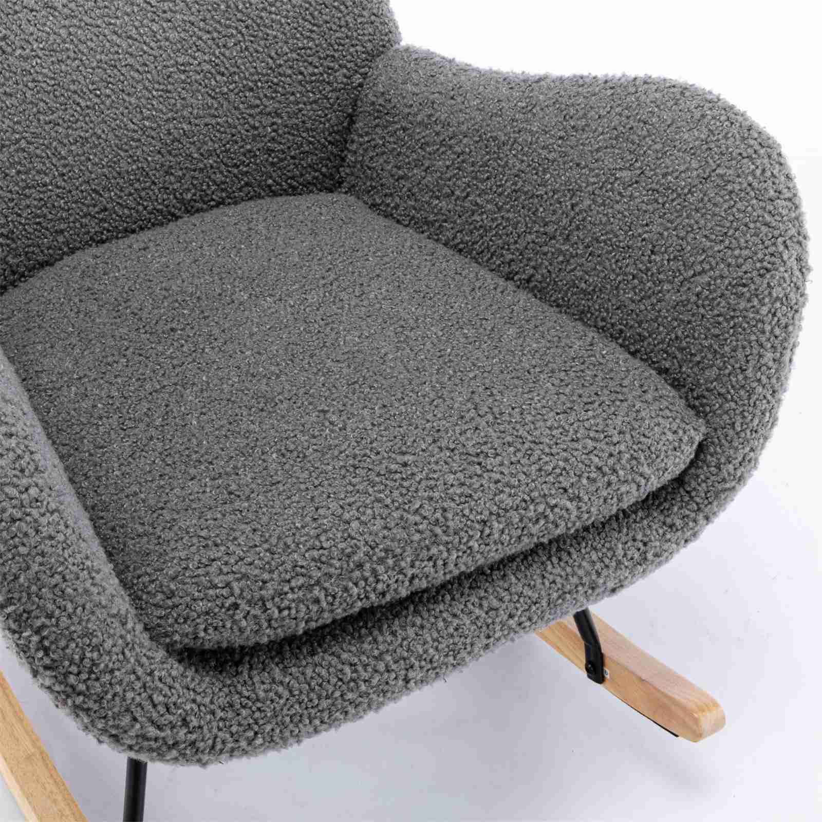 Modern High Back Rocking Chair - Comfortable Lounge Armchair for Living Room, Bedroom & Nursery - Perfect for Relaxing, Nursing & Reading