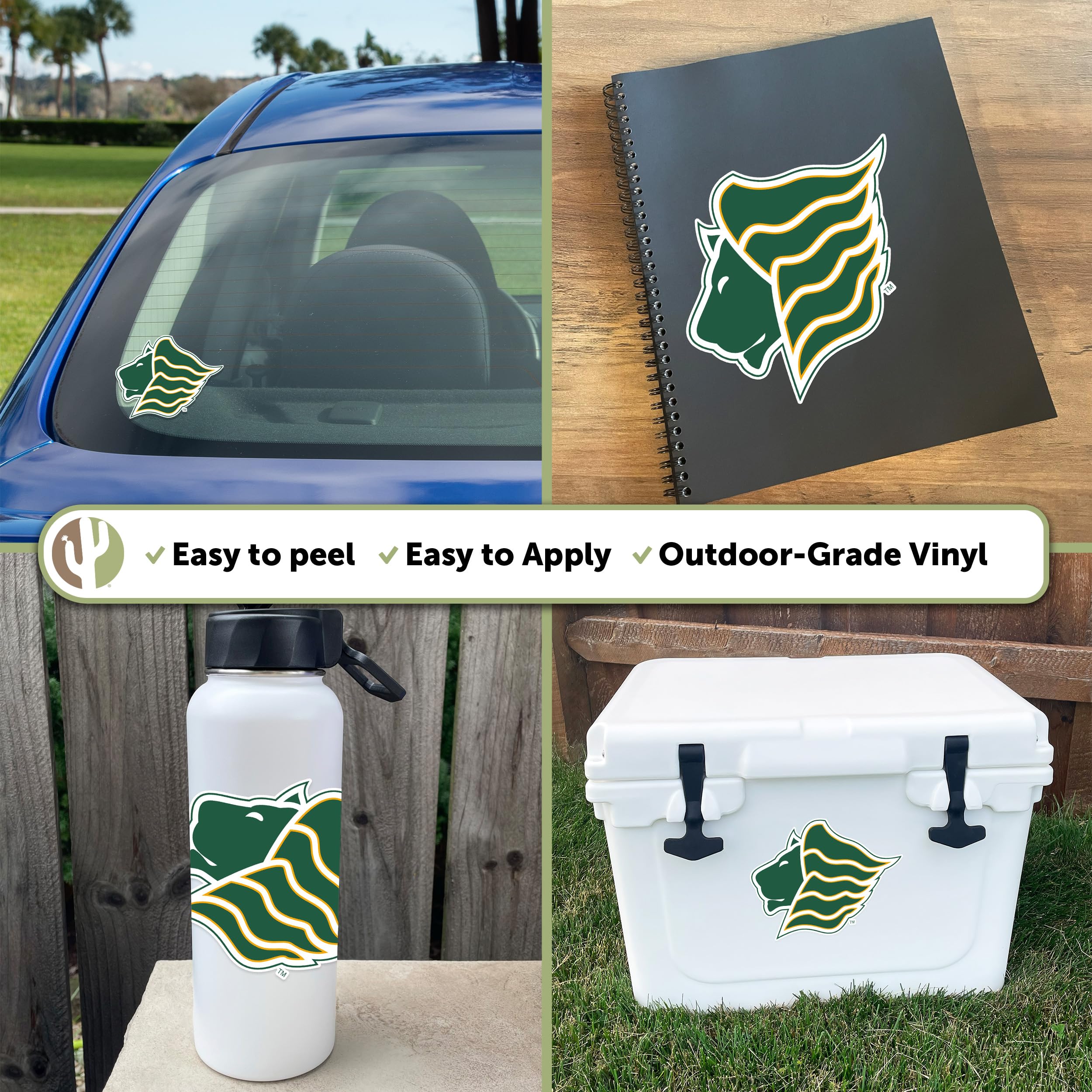 Desert Cactus Saint Leo University Lions Vinyl Decal Sticker - Waterproof Laptop, Water Bottle, Car, Scrapbook Decor - Perfect for School Spirit, College Dorm, Graduation Gifts & Fan Accessories