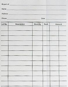 Stock Auction Statement #95, 2-Part Carbonless Forms (250/Pack) - Perfect for Livestock Sales, Auto Auctions & Business Record Keeping