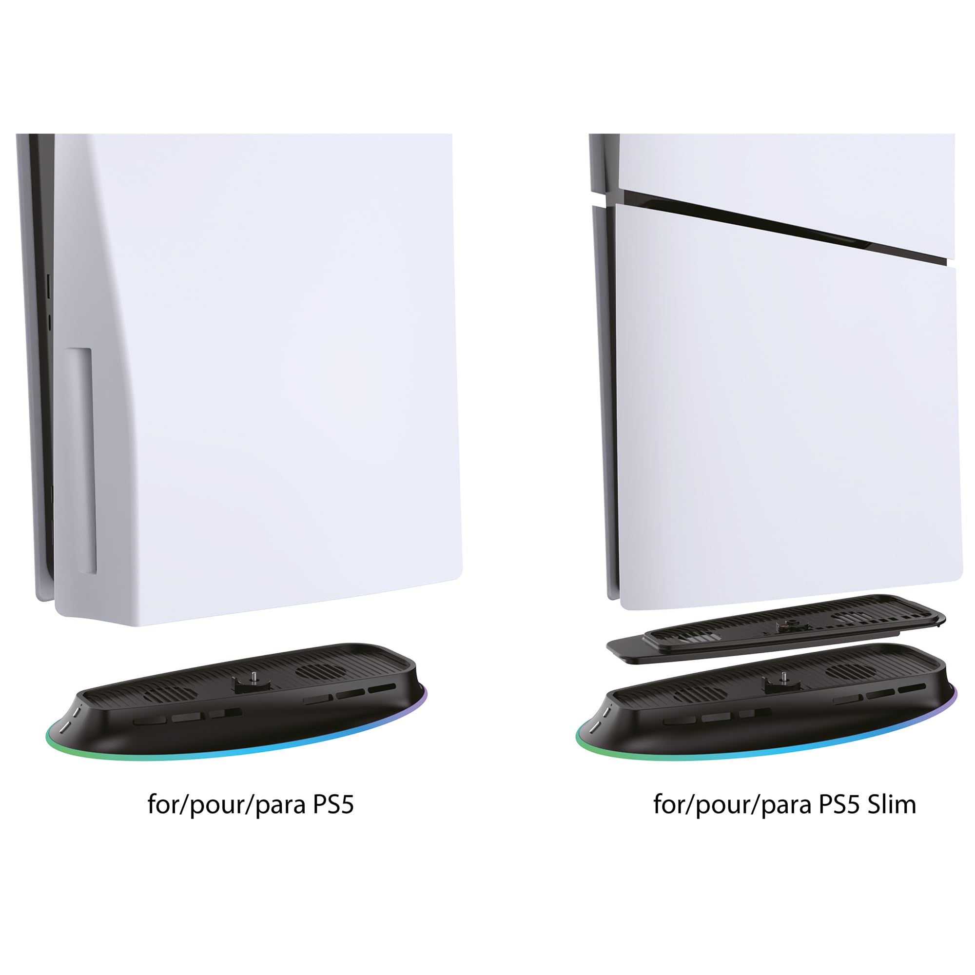 Subsonic PS5 Vertical Stand Cooler with LED Lights - Enhance Airflow & Reduce Overheating for PlayStation 5 Console - Perfect for Gaming Setups & Entertainment Centers