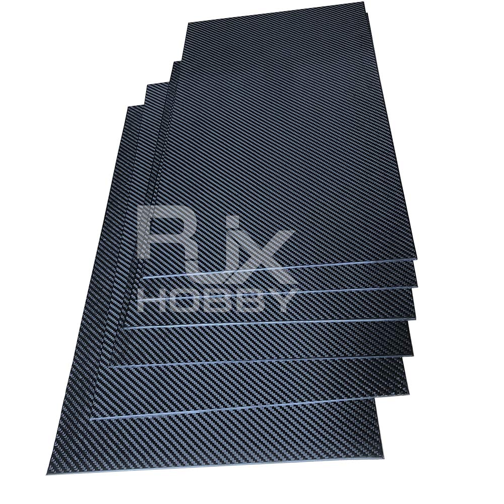 3K Full Carbon Fiber Plate 600x600x3.0mm - 100% Pure Carbon Fiber Sheet with Cross Grain & Matte Surface for RC Cars, Drones, Aerospace and DIY Projects