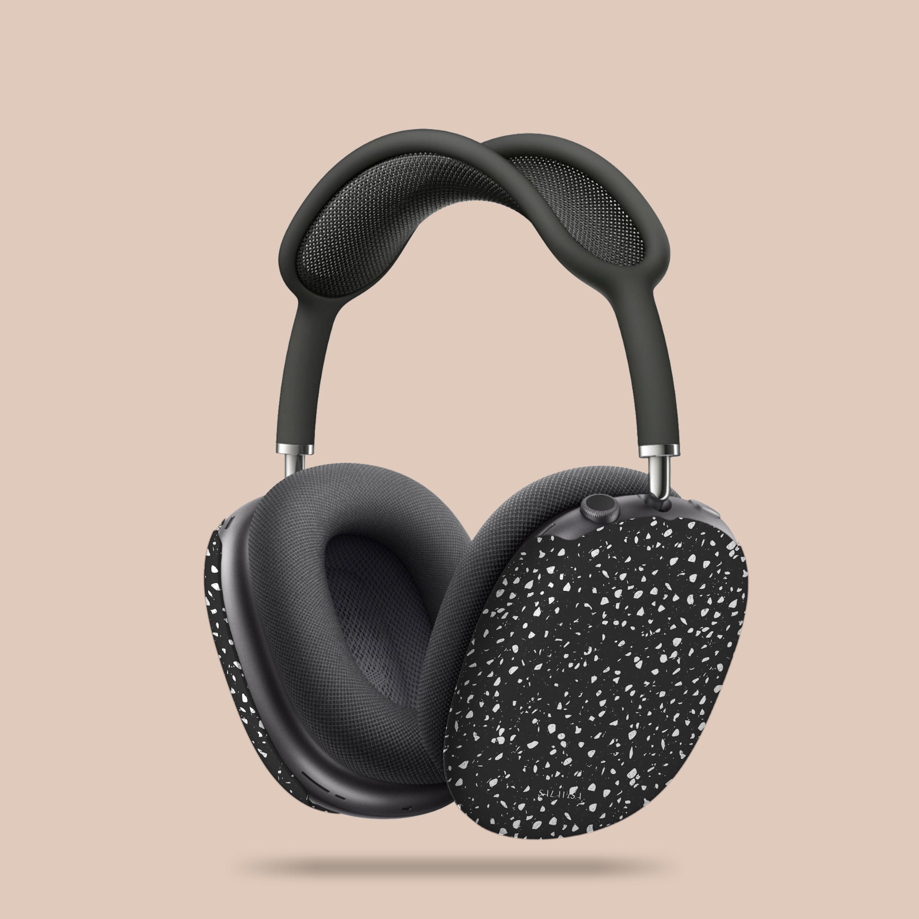 Premium Black Coffee Terrazzo AirPods Max Case - Durable Protective Cover with Stylish Marble Design for Apple AirPods Max Headphones - Perfect for Travel, Workouts & Daily Commute