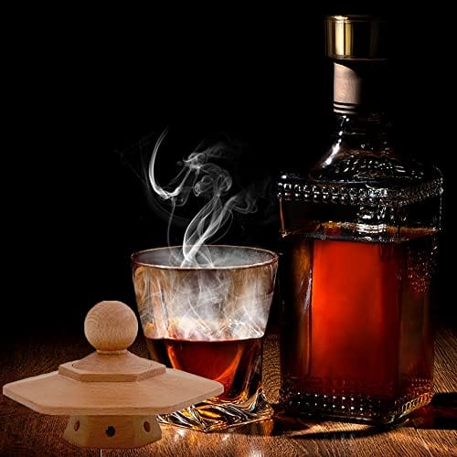 Premium Cocktail Smoker Kit with 4 Wood Chips - Whiskey, Bourbon & Old Fashioned Drink Smoking Set - Perfect for Home Bars, Parties & Mixology Enthusiasts