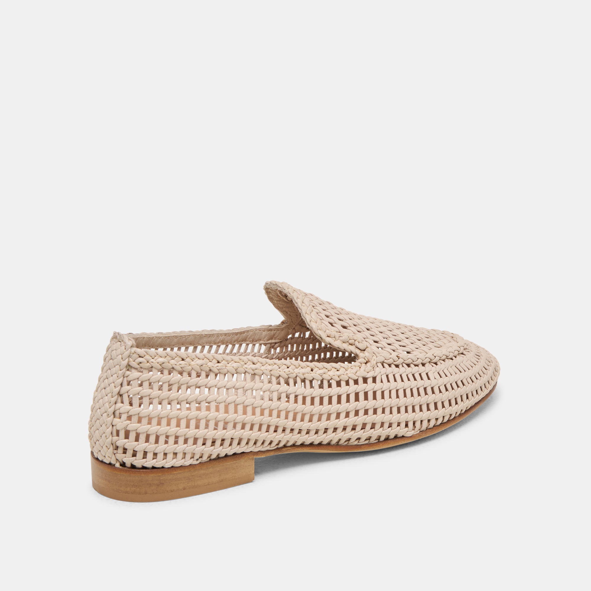 ARMOND FLATS BONE WOVEN LEATHER SHOES - Comfortable & Stylish Women's Loafers for Work, Travel & Everyday Wear