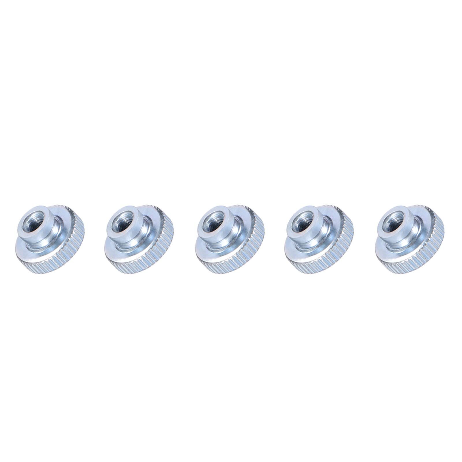 METALLIXITY M3x11x7mm Knurled Thumb Nuts (5pcs) - Zinc Plated Iron Round Rod Hand Adjusting Nuts for Construction Hardware Fasteners | DIY Home Improvement & Furniture Assembly