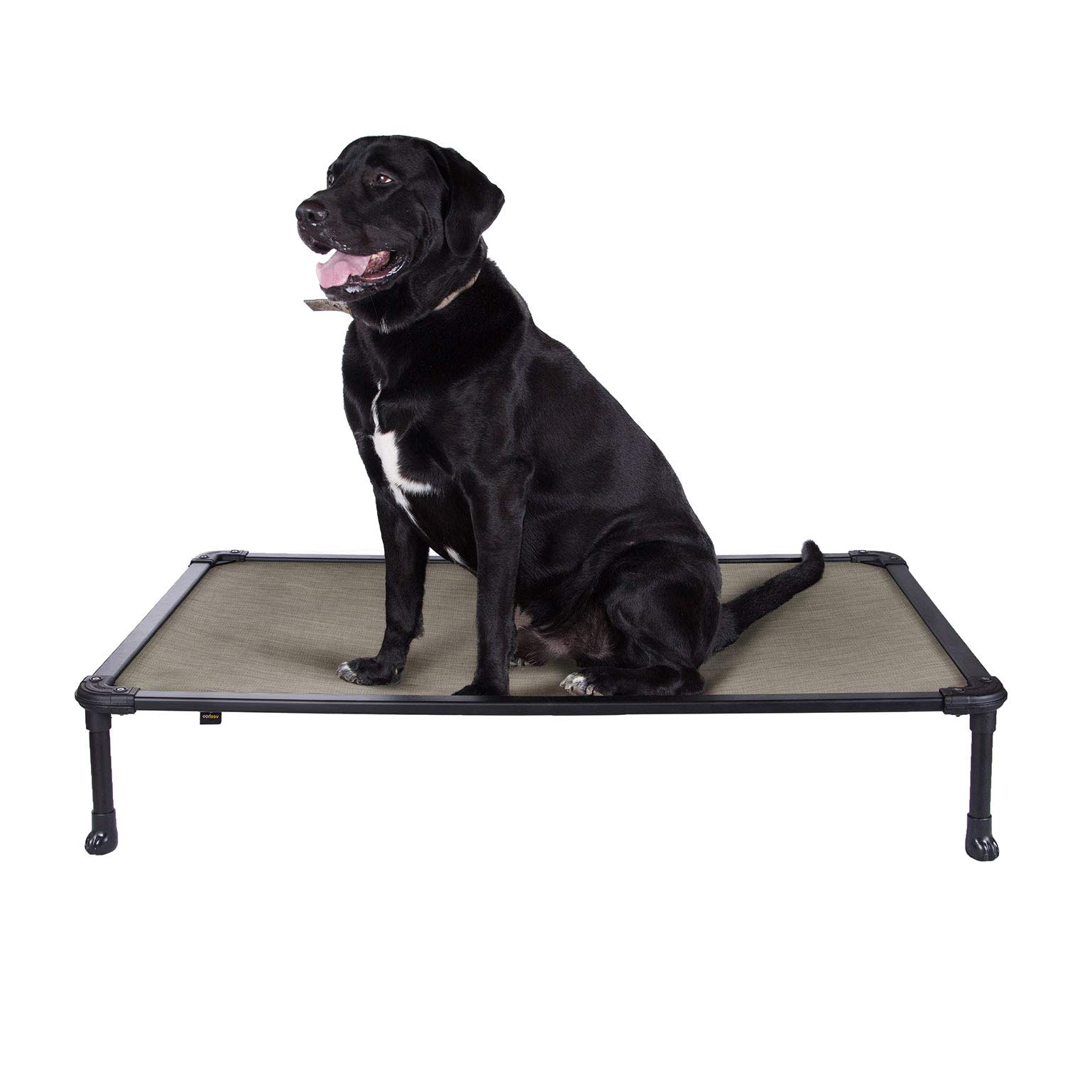 Veehoo Chew Proof Elevated Cooling Dog Bed - Durable Raised Pet Cot with Rustproof Aluminum Frame & Breathable Textilene Mesh - Non-Slip Feet for Indoor/Outdoor Use - Perfect for Hot Weather, Backyard, Patio & Kennel