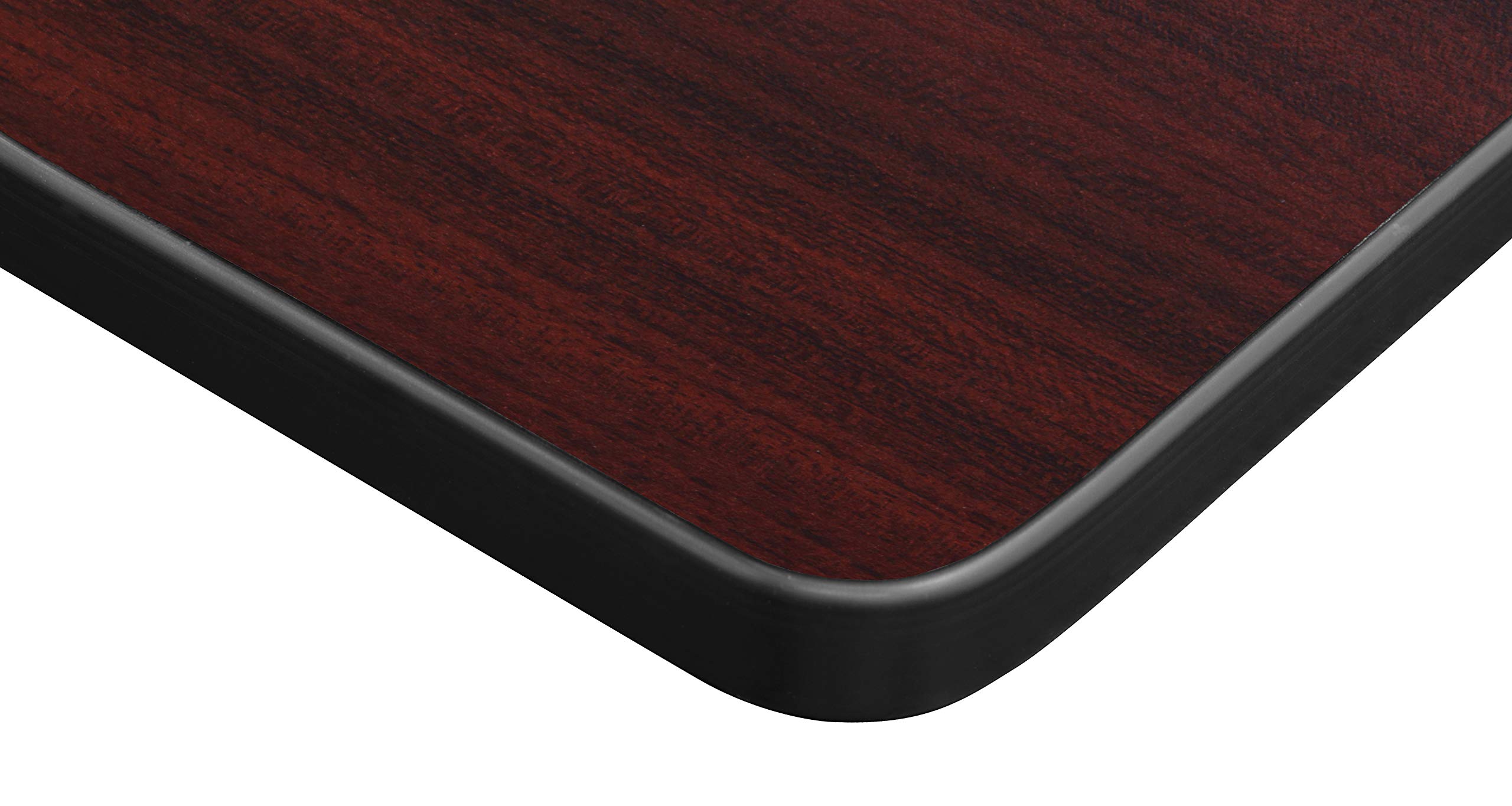 Regency Kee Mobile Training Room Tables - Medium Size, Mahogany & Black Finish - Portable Folding Tables for Office, Classroom, Conference & Event Setup
