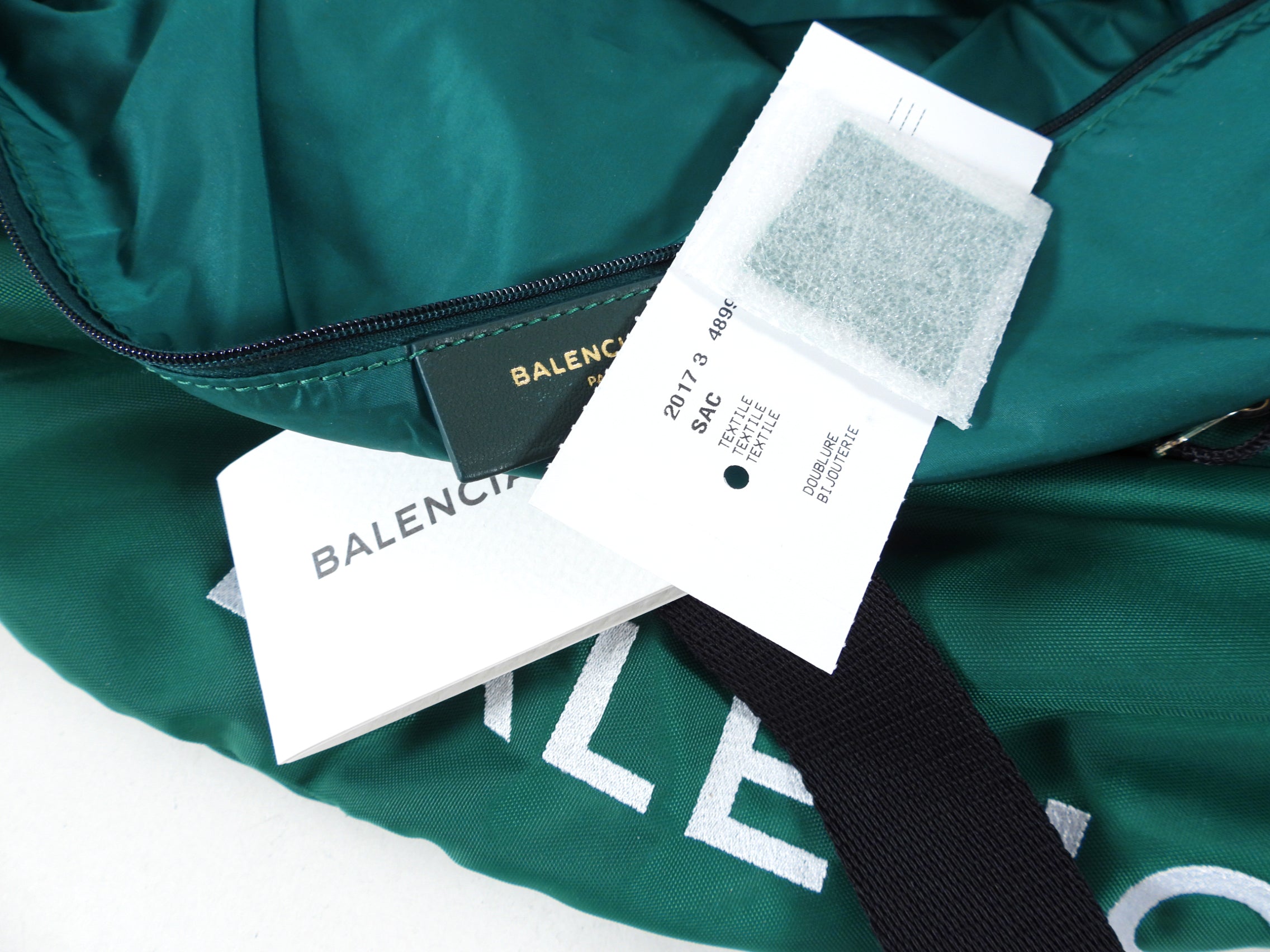 Balenciaga Green Nylon Large Wheel Tote Bag - Stylish Travel & Everyday Carry for Women | Perfect for Work, Shopping & Weekend Outings
